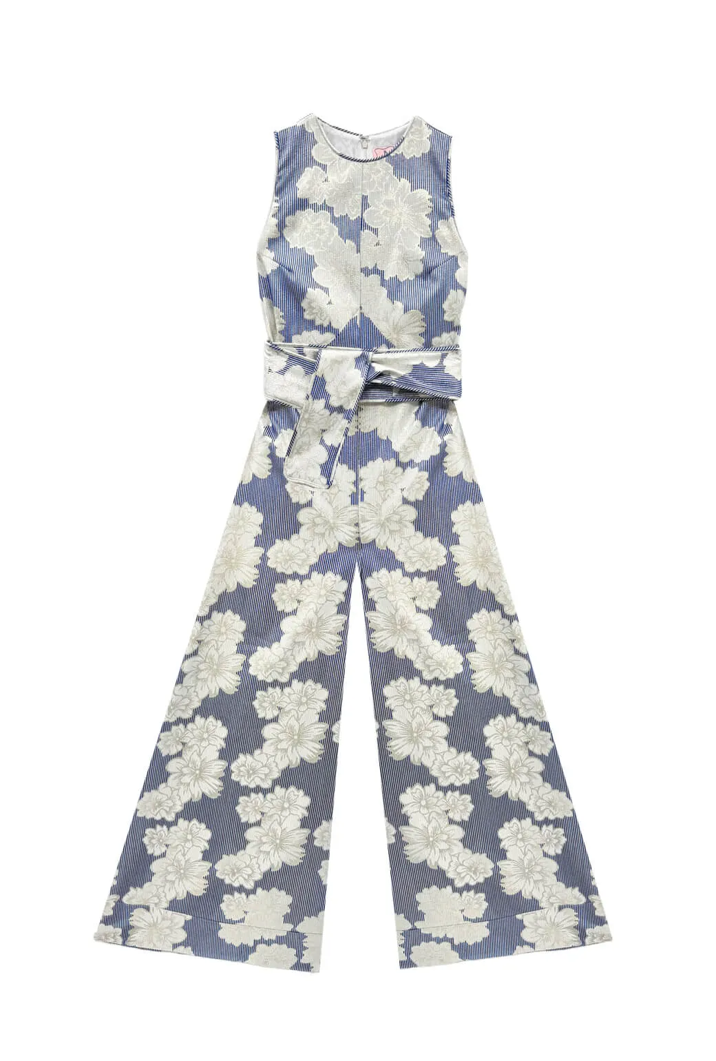 Buru x Val The Royale Jumpsuit - Navy Floral Brocade classic vibe
