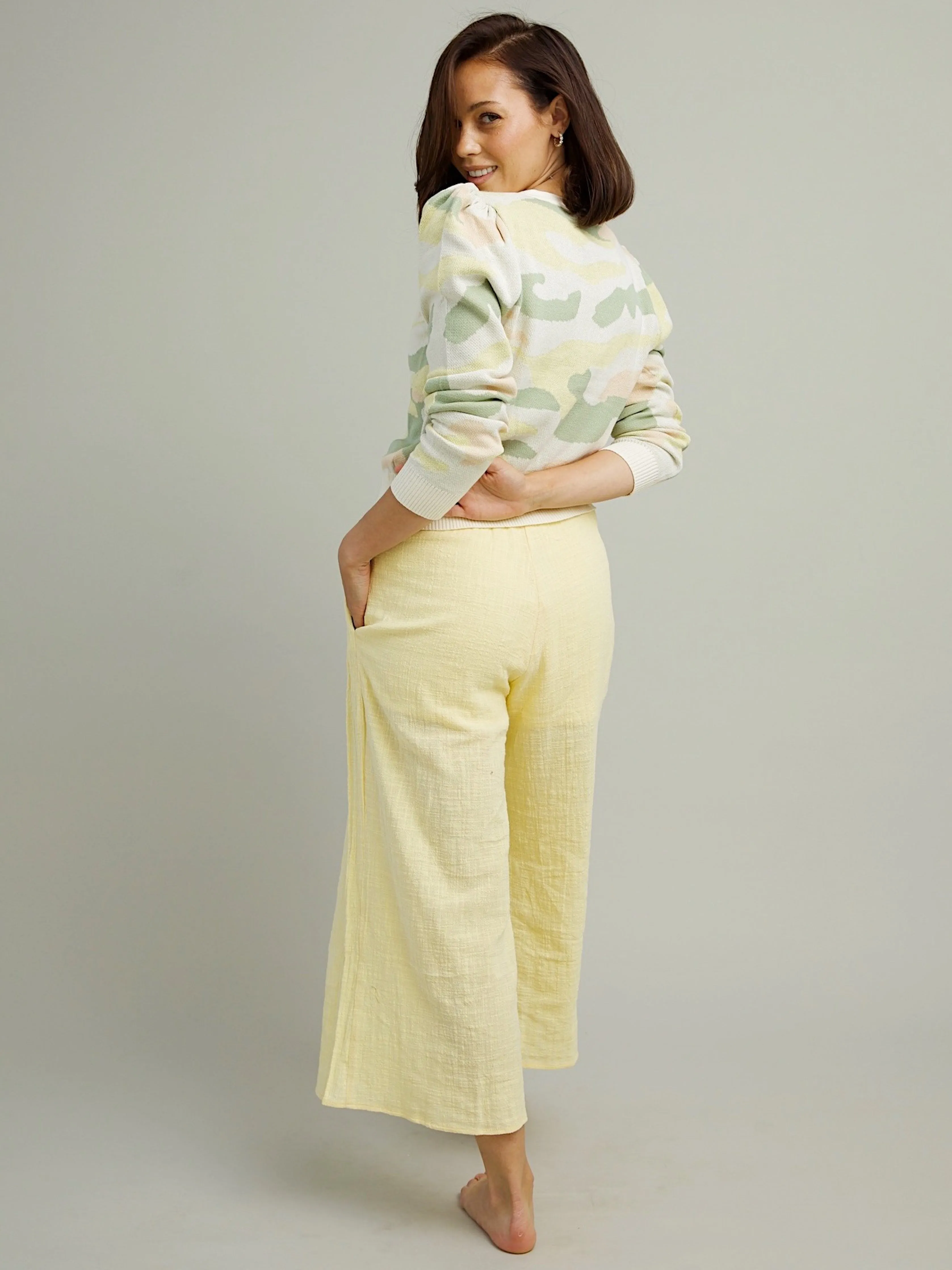 Buttercup Linen Pants cool vibe