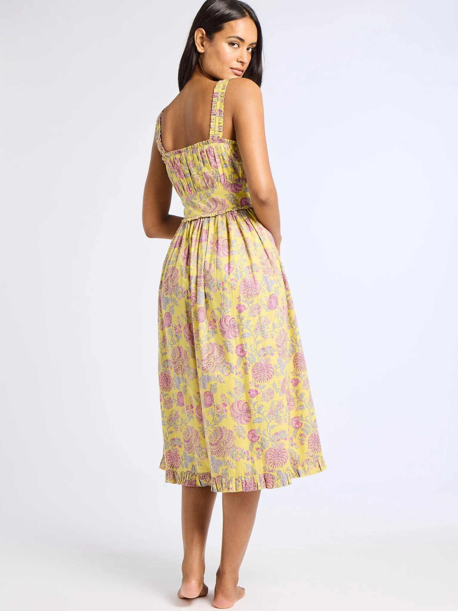 Calla Dress in Citron Floral daily glam