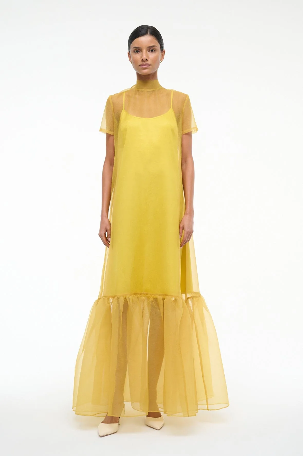CALLUNA DRESS | CHARTREUSE refined feel