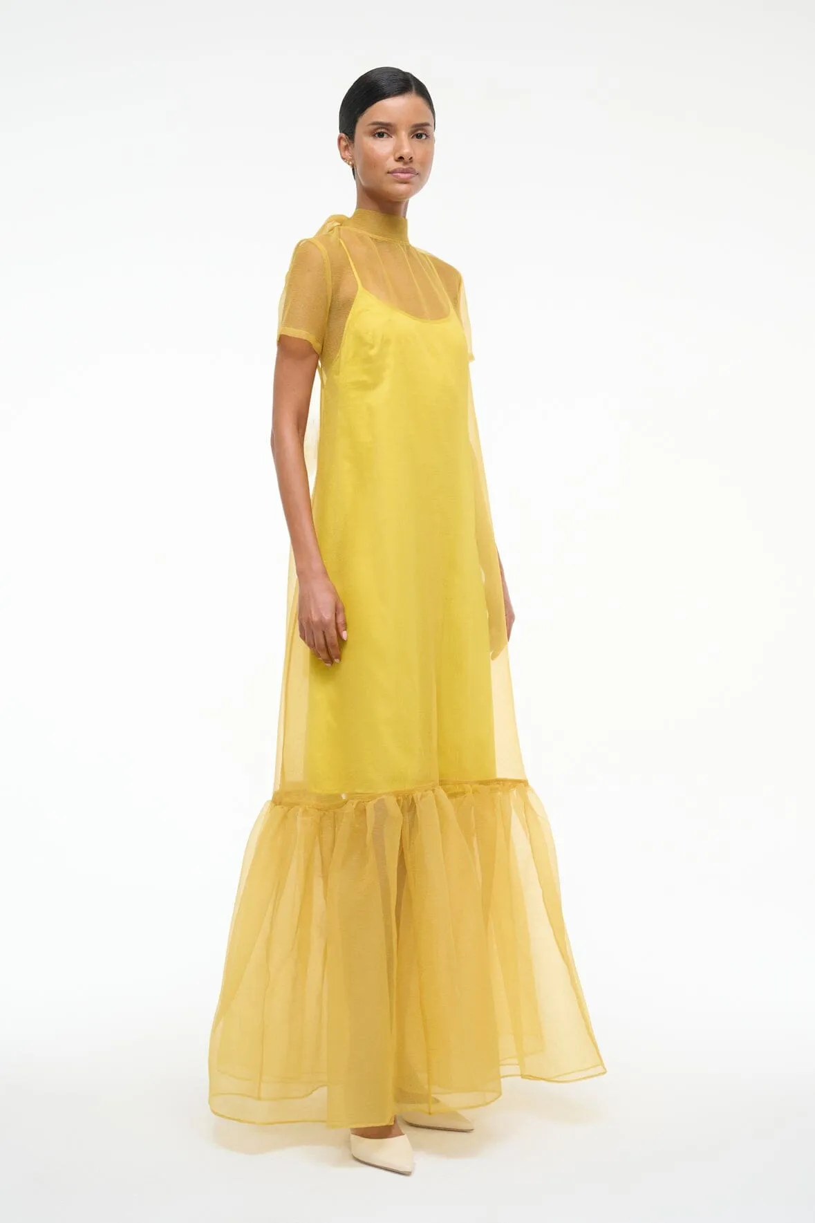 CALLUNA DRESS | CHARTREUSE cool edge