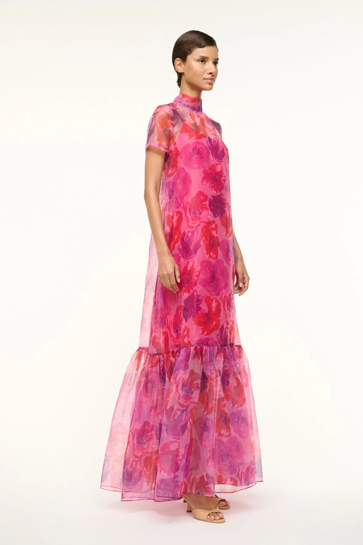 CALLUNA DRESS | MAGENTA PAINTED FLORAL warm days