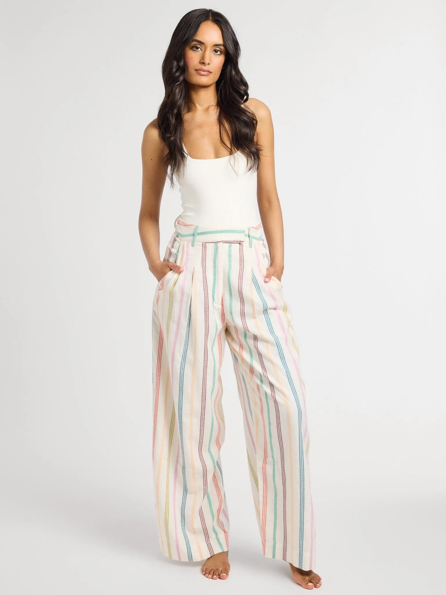 Cara Pant in Mallorca Stripe smart casual
