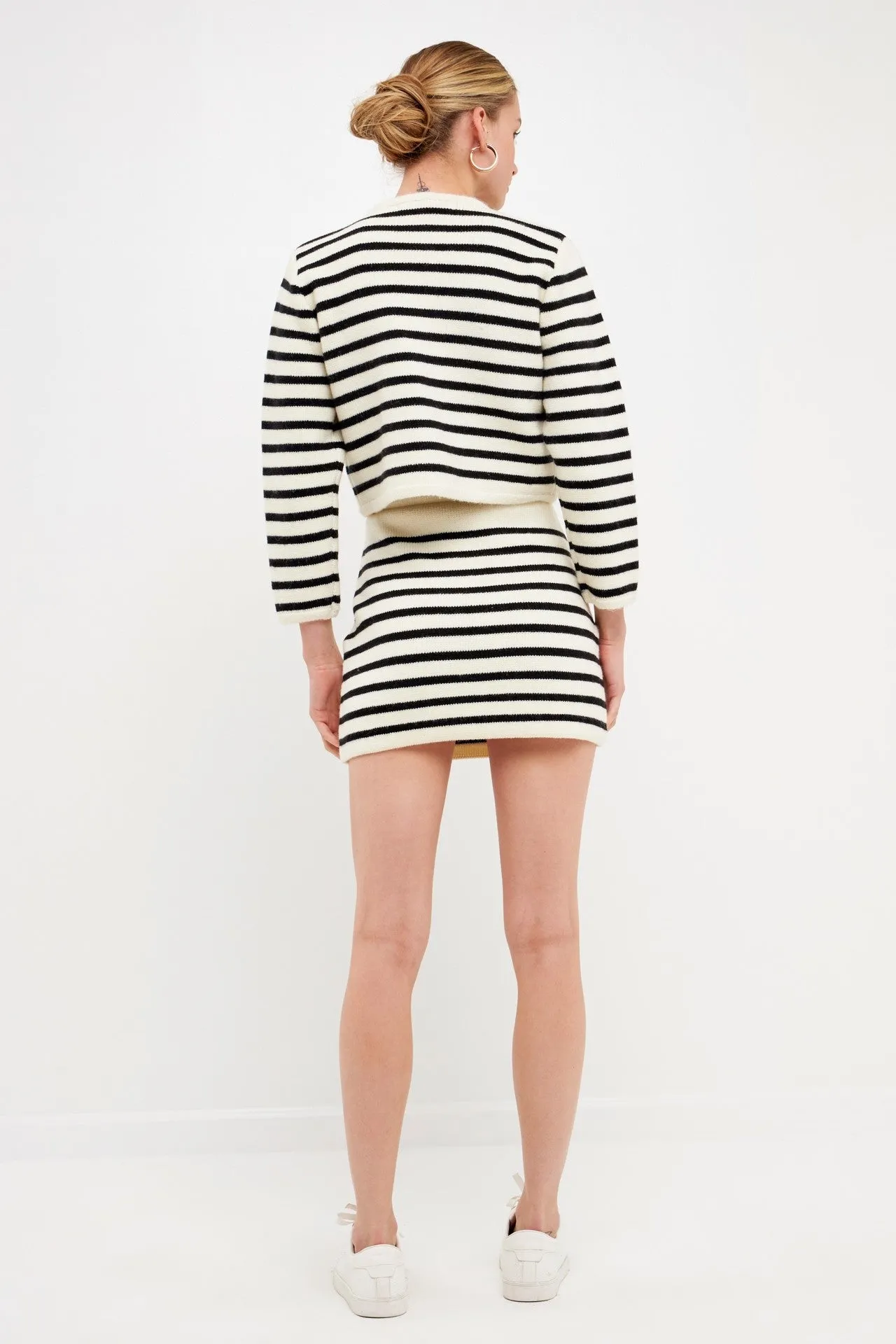 Cara Striped Cardigan soft trail