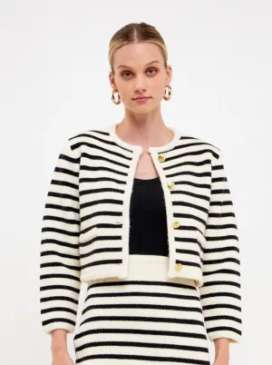 Cara Striped Cardigan dusk light