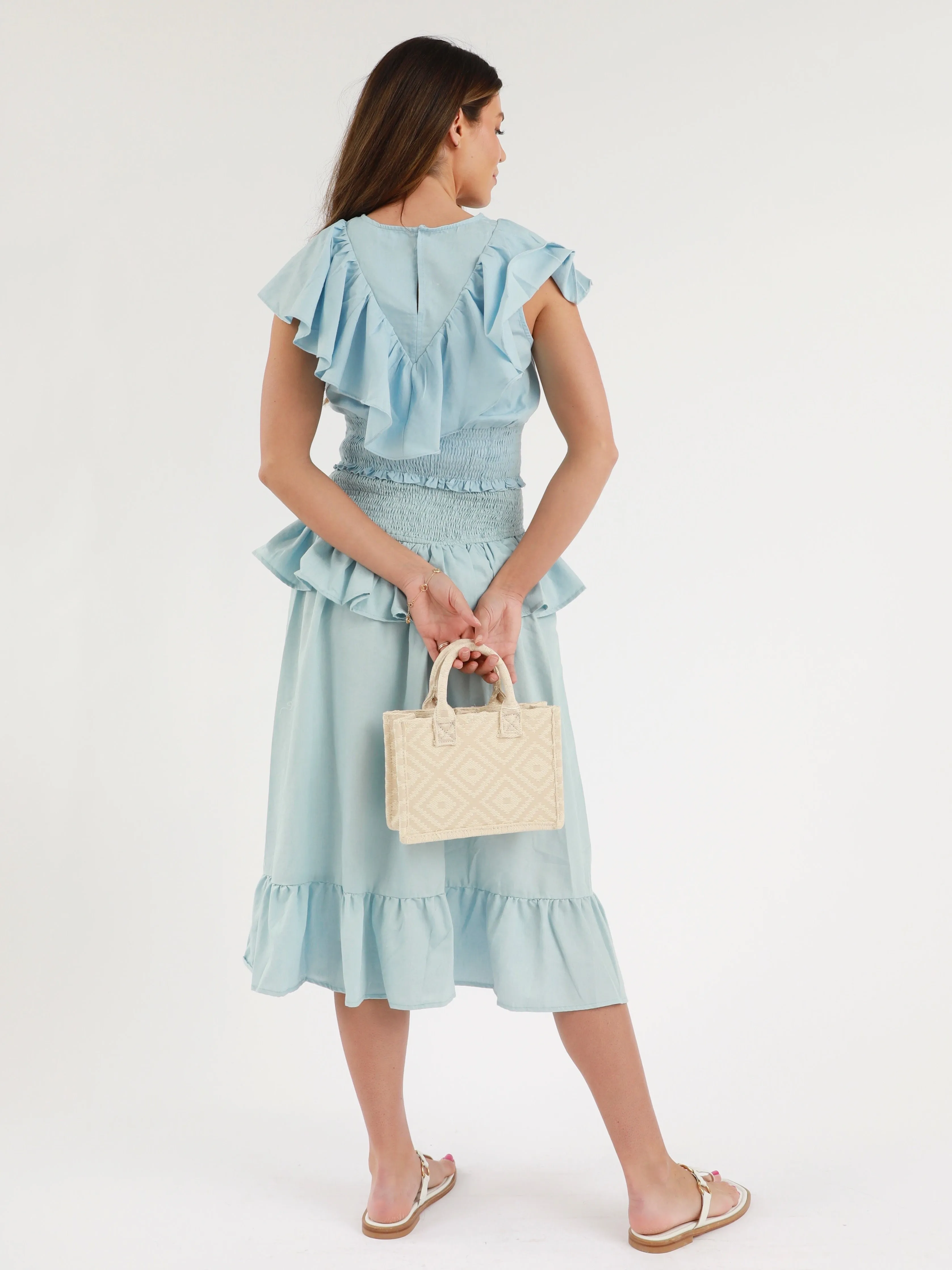 Carla Skirt In Denim Blue charm bloom