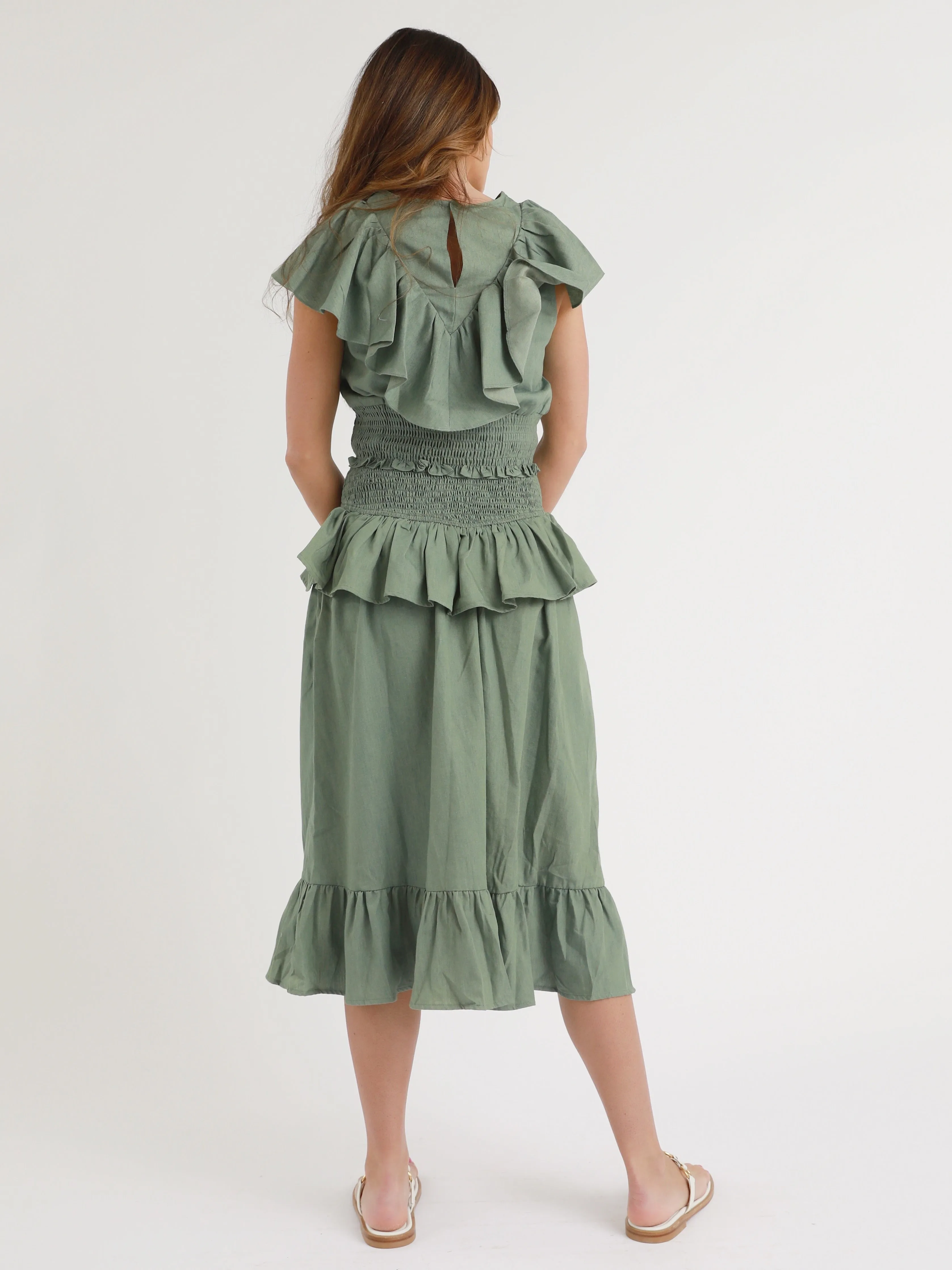 Carla Skirt In Olive youthful glow