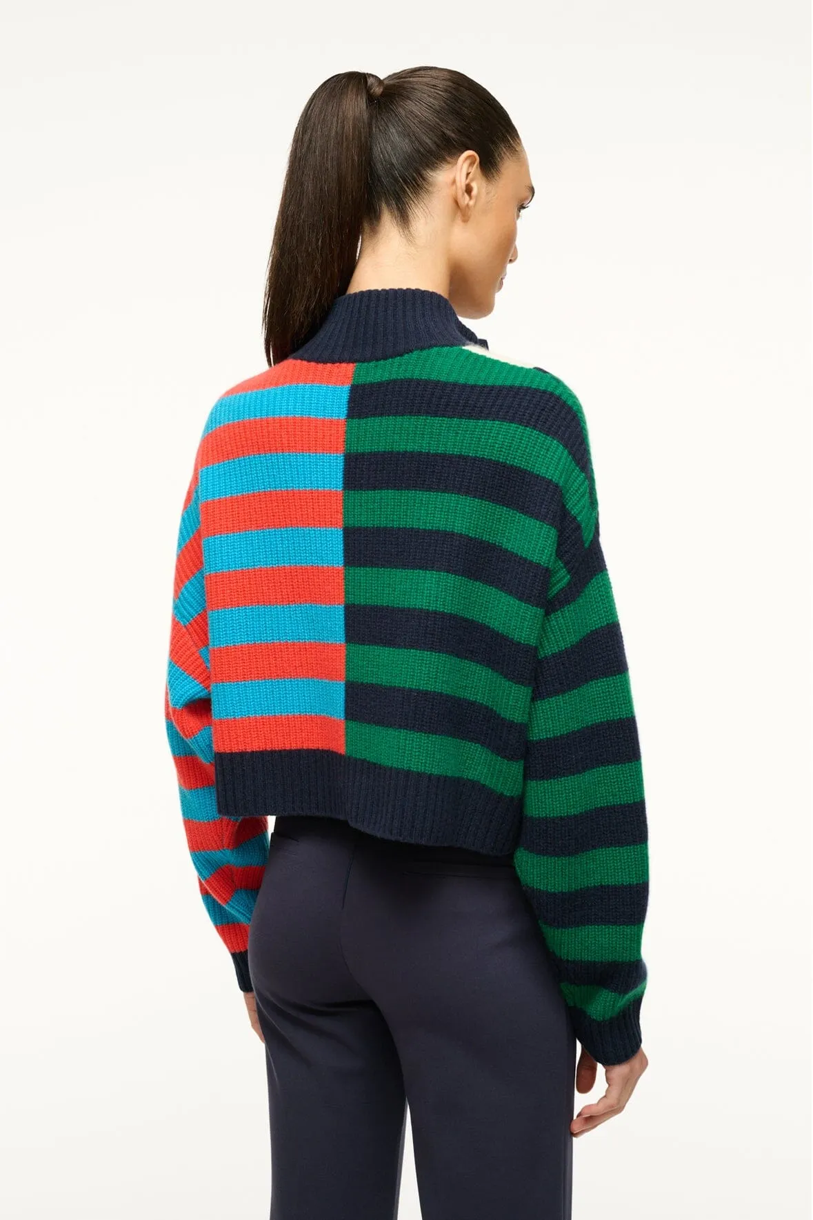 CASHMERE CROPPED HAMPTON SWEATER | CABANA STRIPE MULTI Chill Days