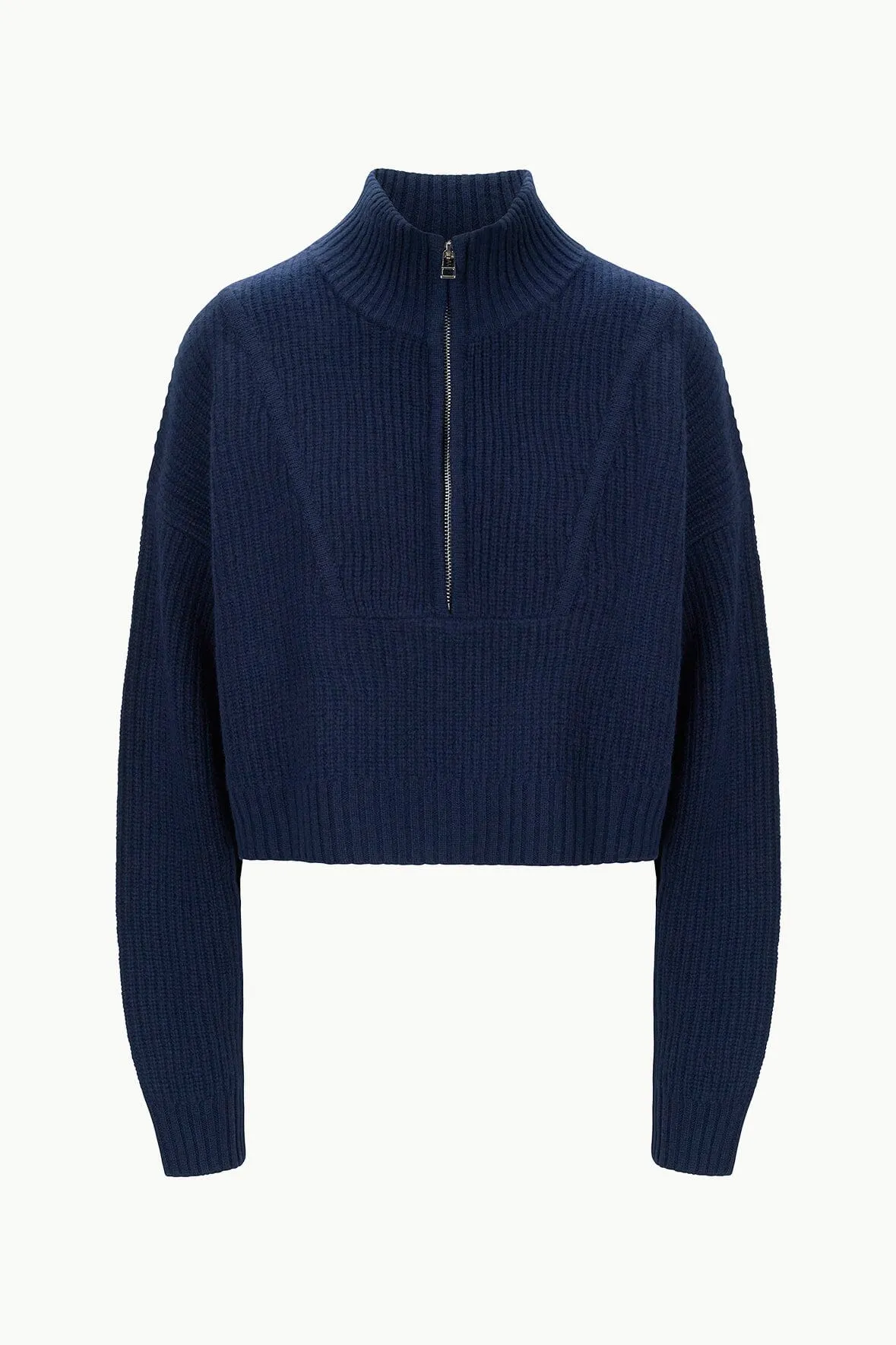 CASHMERE CROPPED HAMPTON SWEATER | NAVY Dream Fit