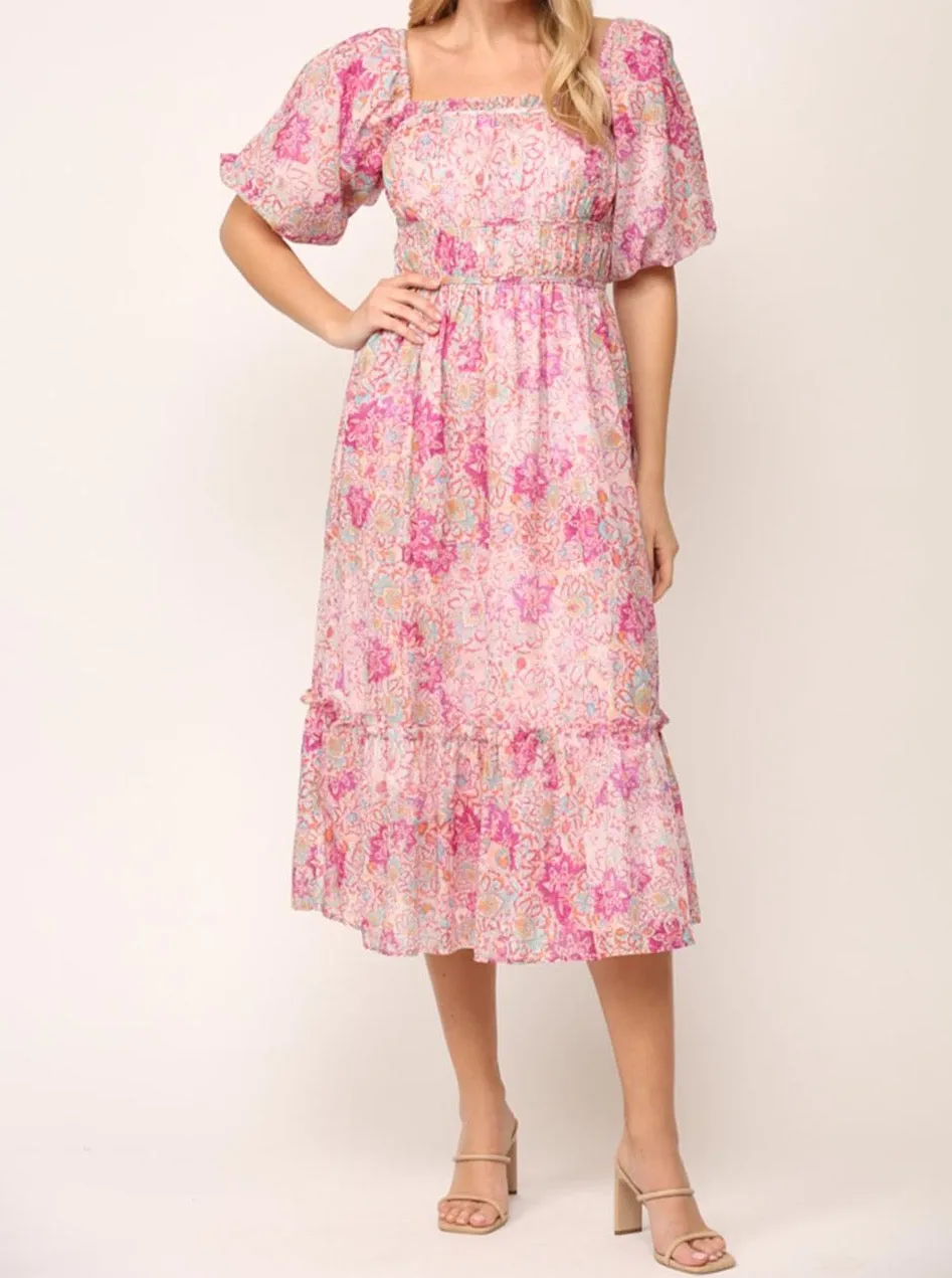 CeCe Floral Dress low effort