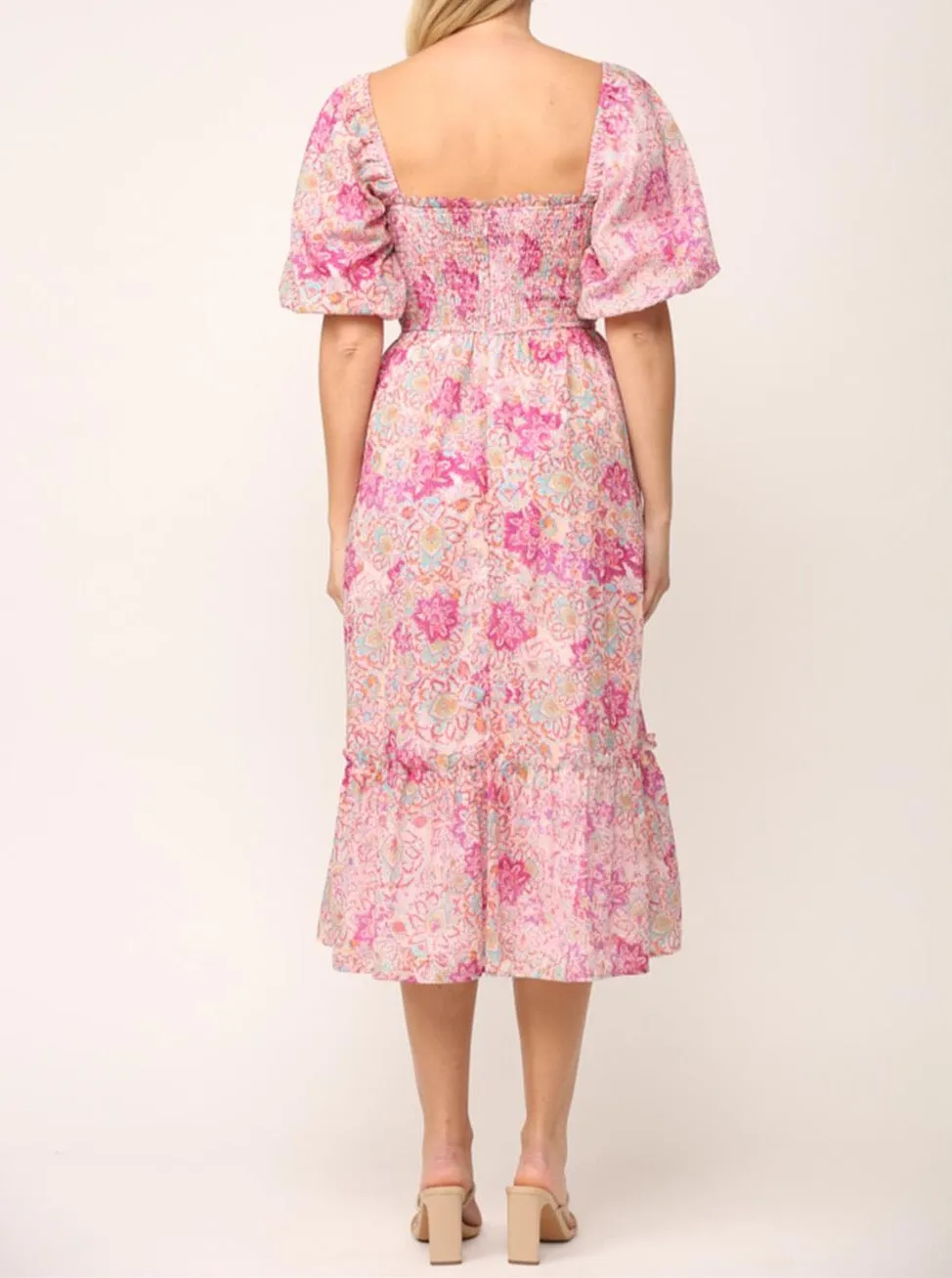 CeCe Floral Dress refined tone