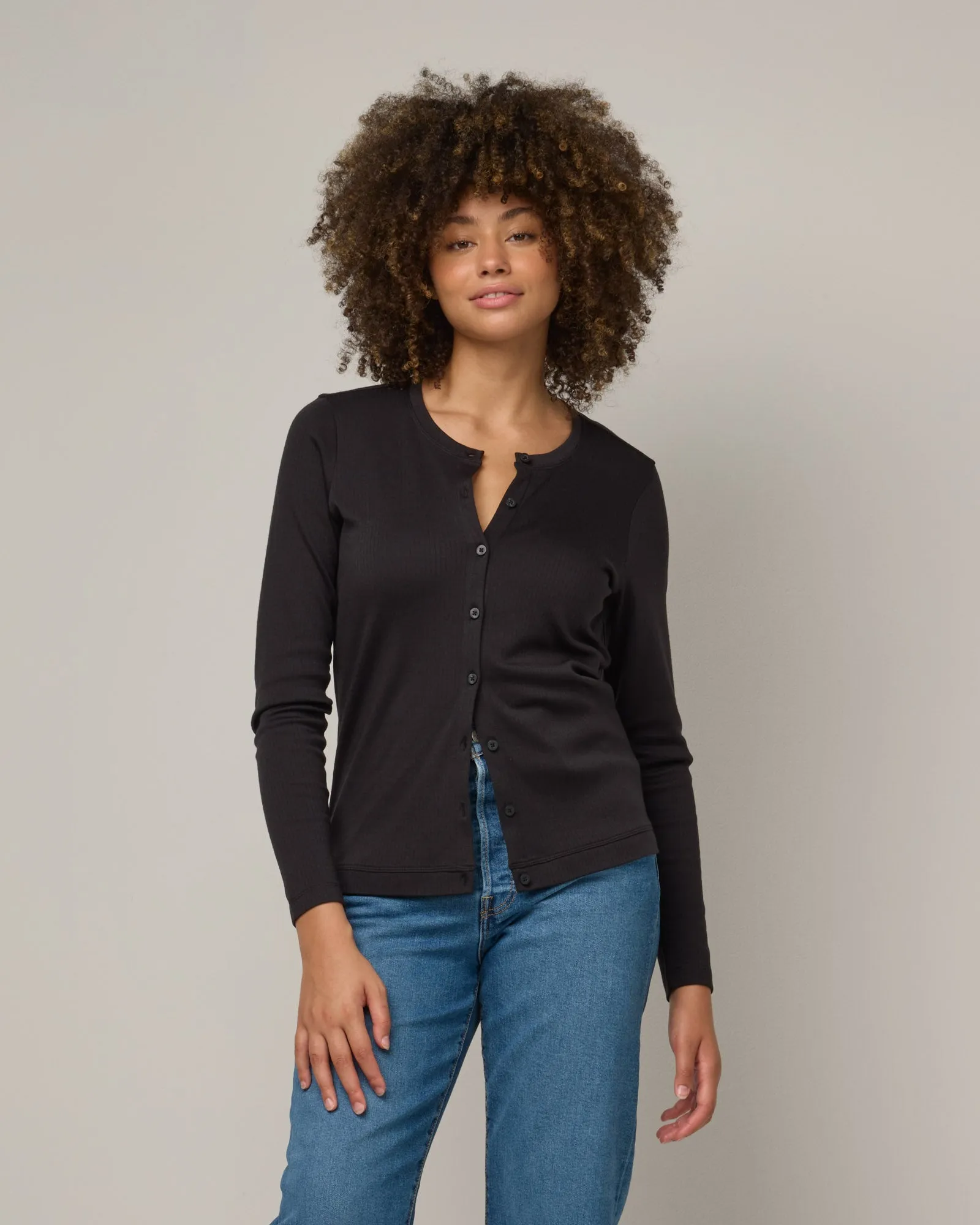 Celeste Ribbed Cardigan heritage vibe