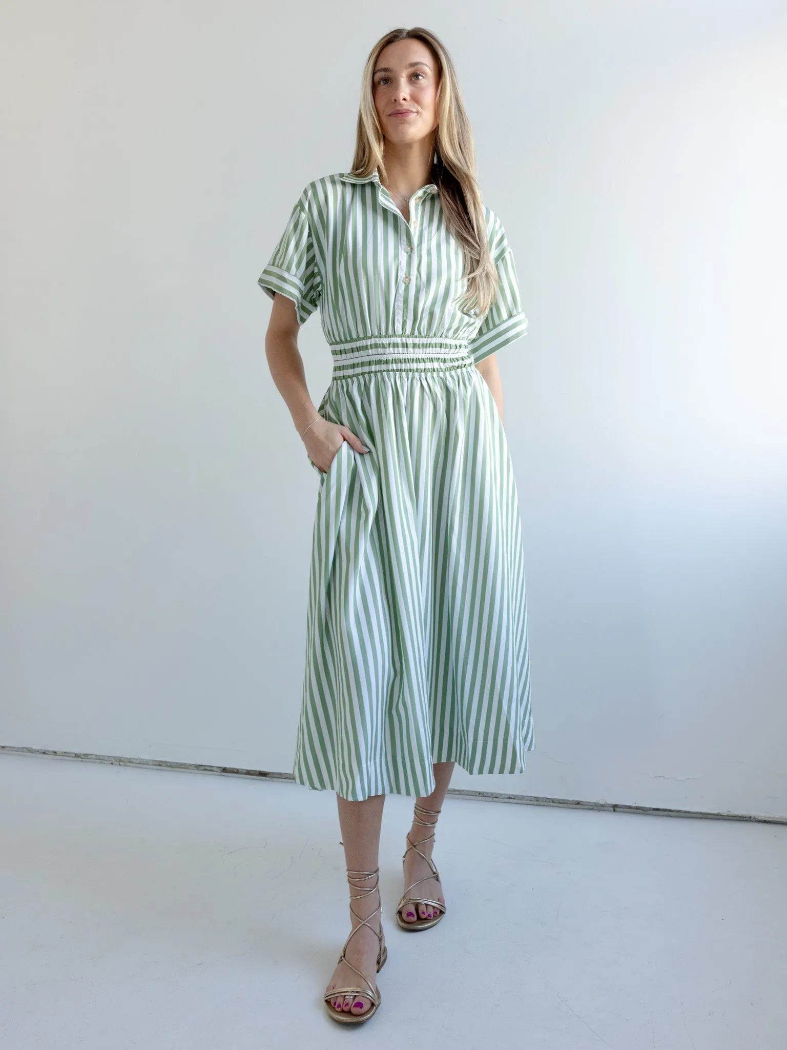 Charlie Stripe Dress happy mood