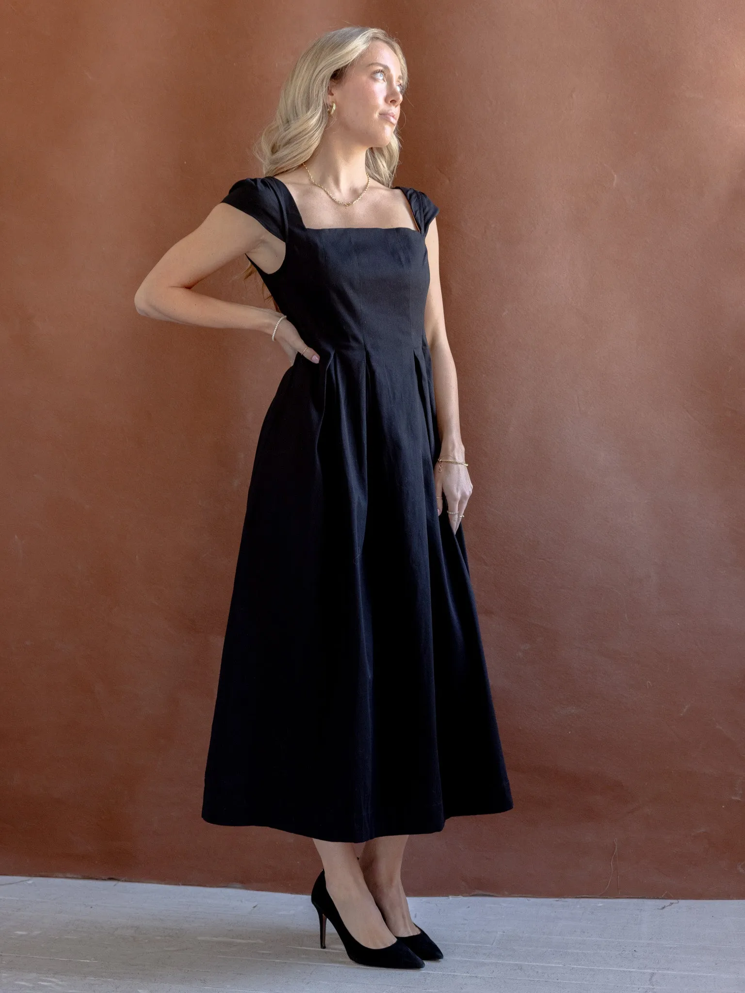 Chloe Dress - Black airy layers