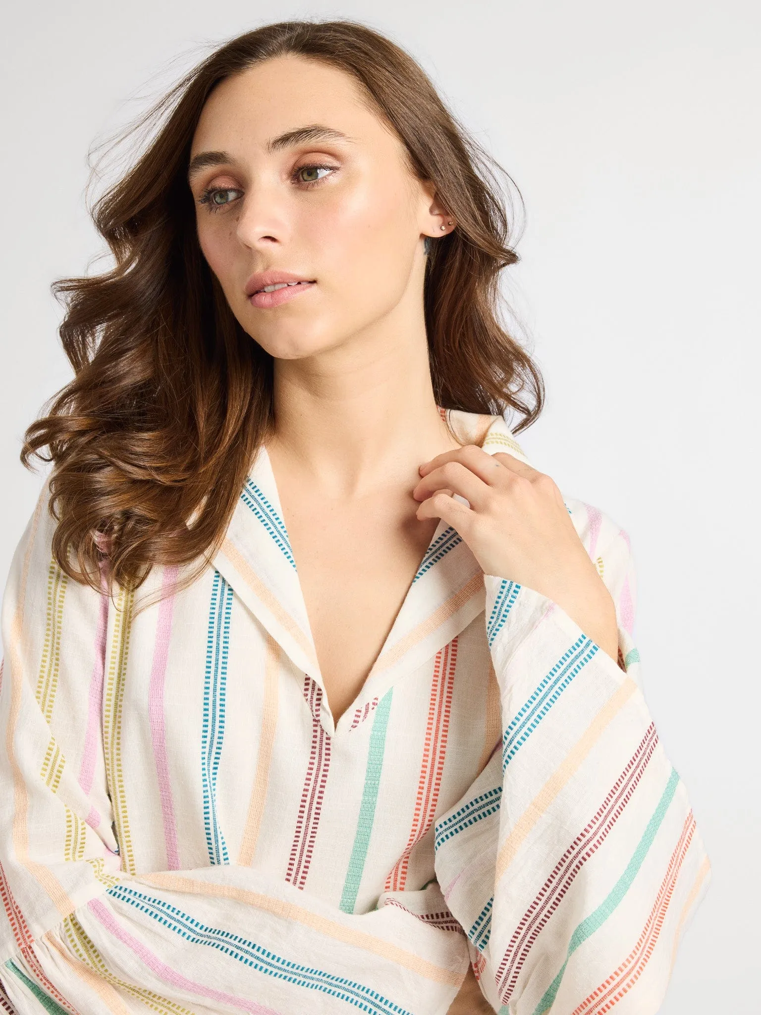 Chloe Dress in Mallorca Stripe office wear