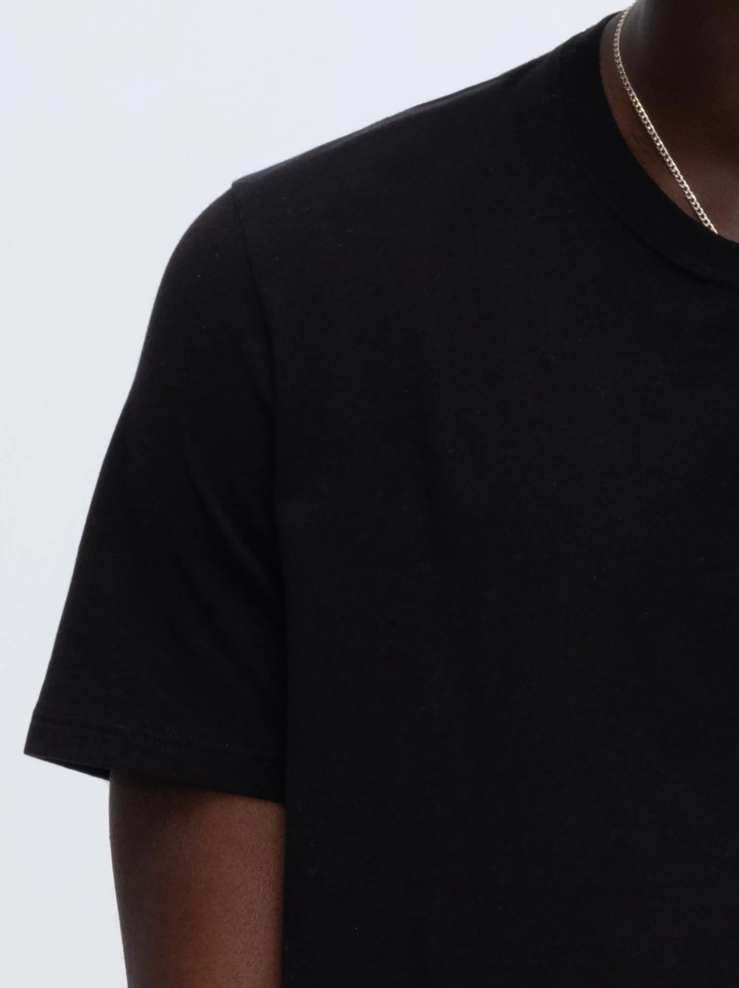 Classic Jersey Crew Neck Tee - Black spare style