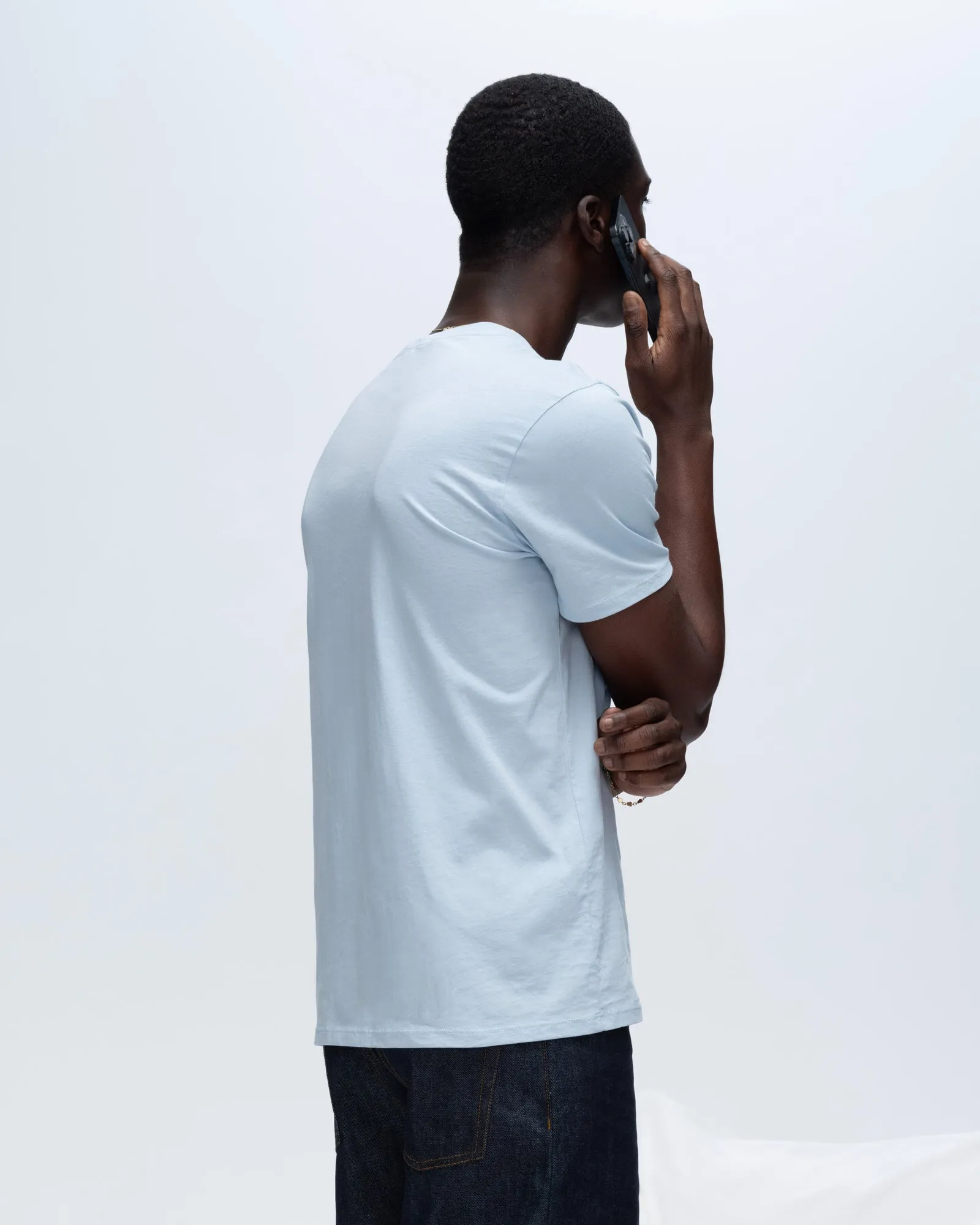 Classic Jersey Crew Neck Tee - Blue versatile piece