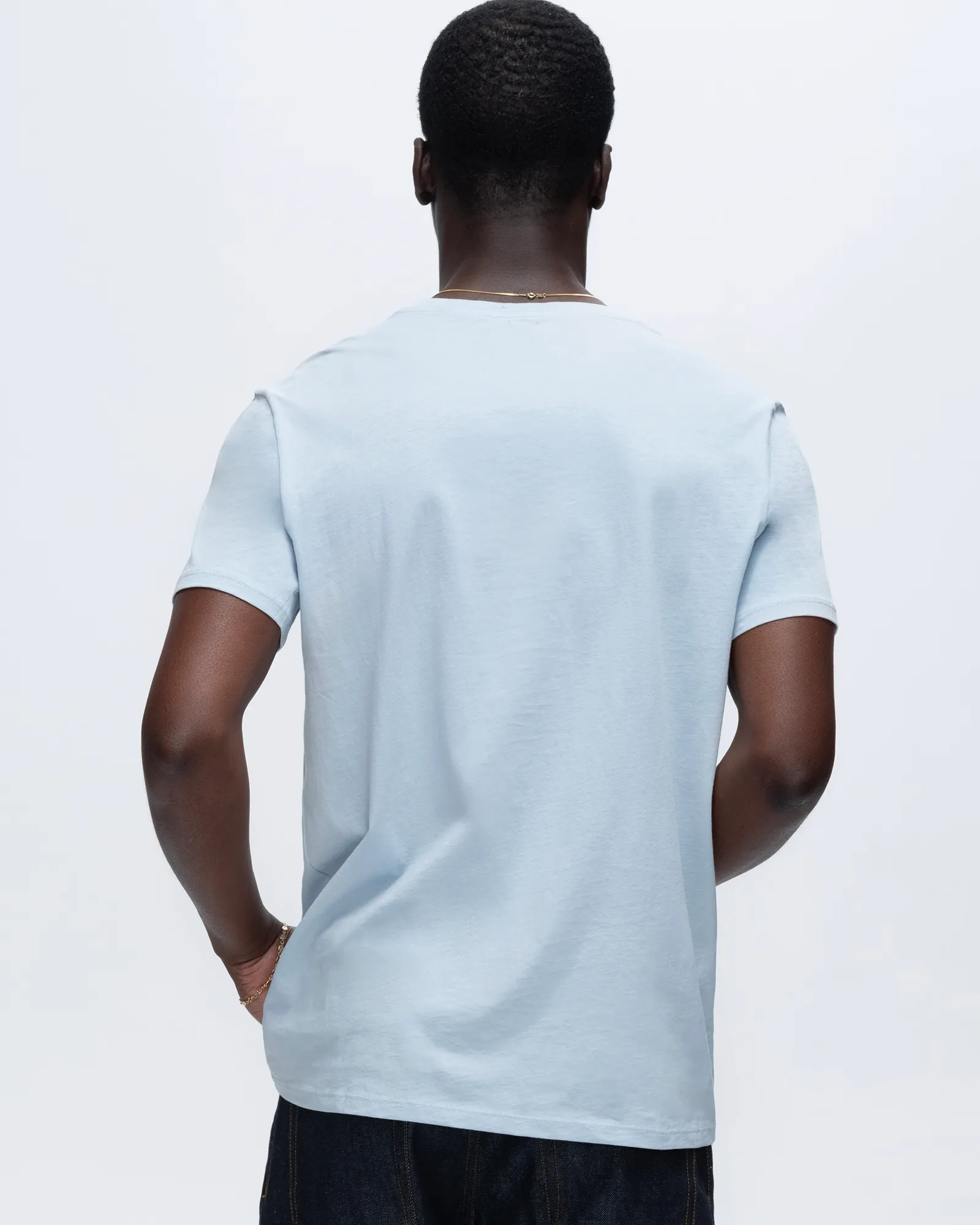 Classic Jersey Crew Neck Tee - Blue love fit