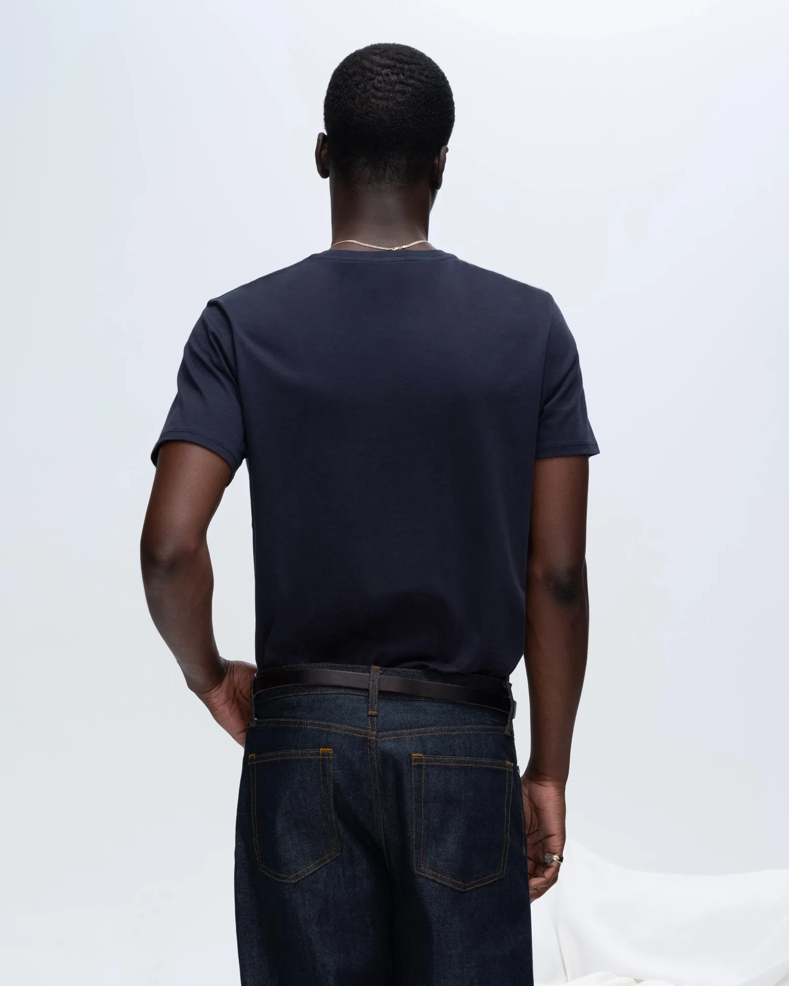 Classic Jersey Crew Neck Tee - Midnight casual cool