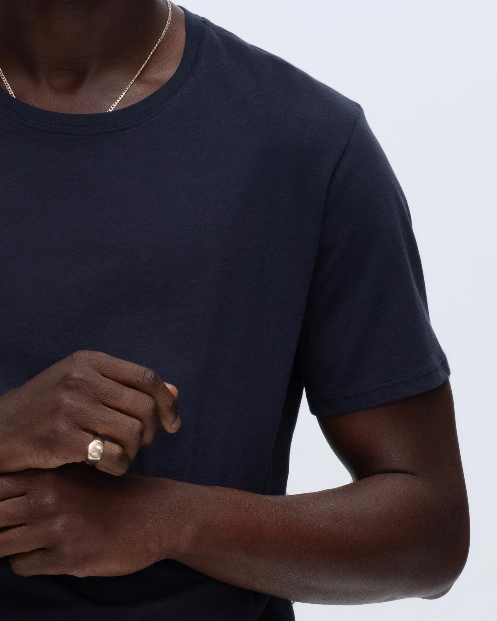 Classic Jersey Crew Neck Tee - Midnight social vibe
