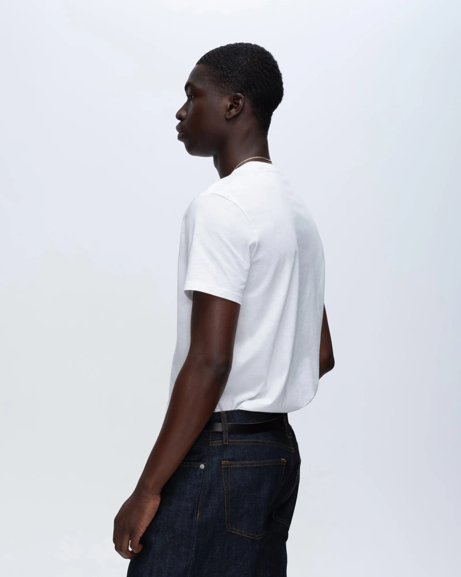 Classic Jersey Crew Neck Tee - White classic design