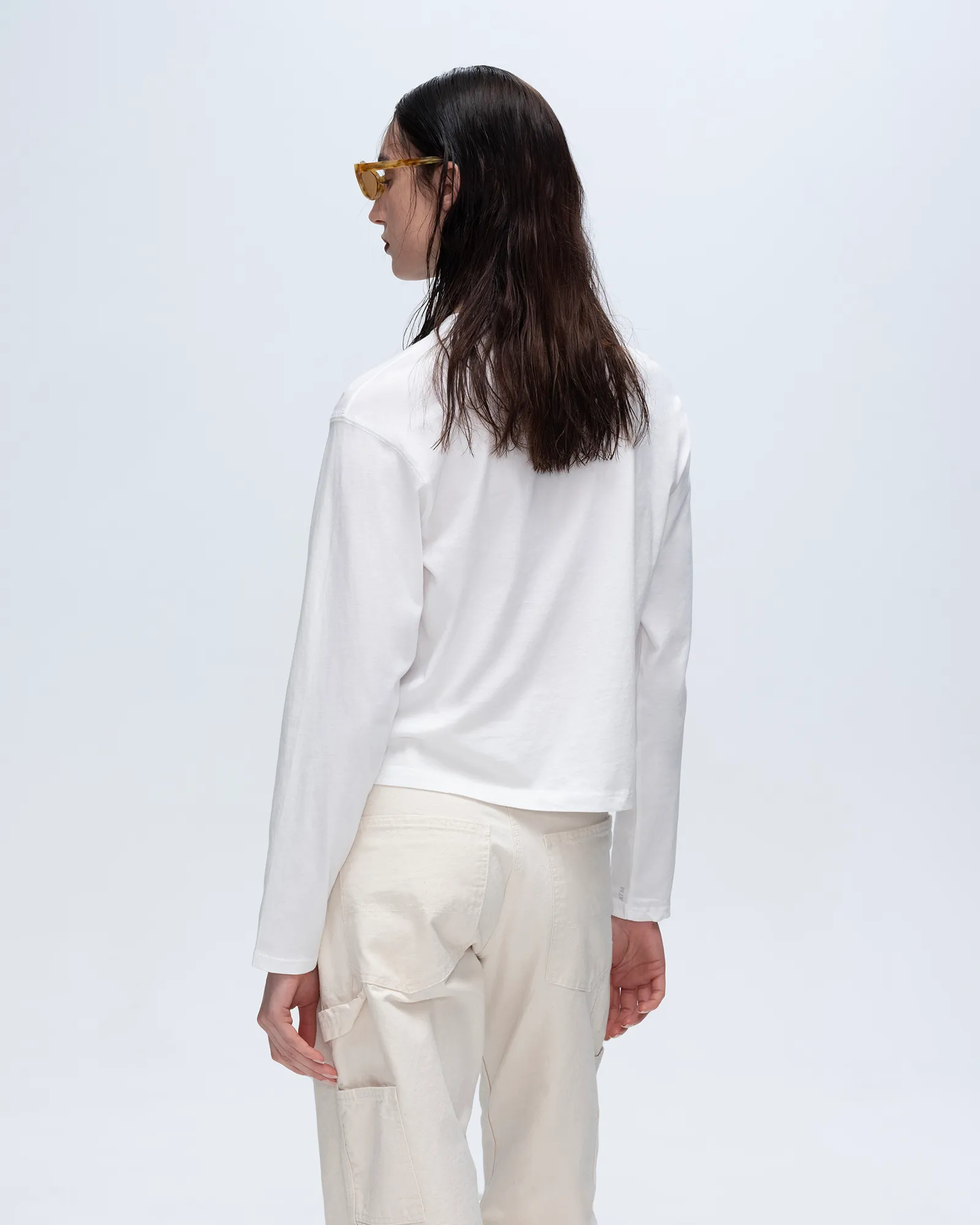 Classic Jersey Long Sleeve Boy Tee - White feel right