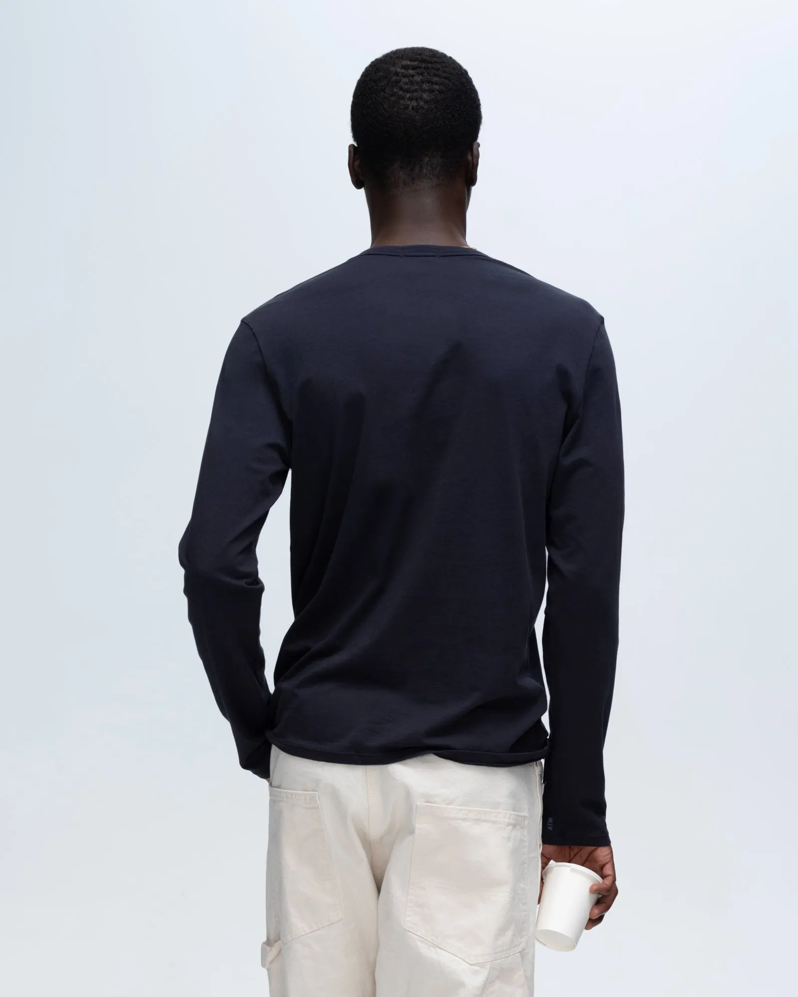 Classic Jersey Long Sleeve Henley - Midnight summer feel