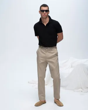 Classic Jersey Polo - Black anti wrinkle