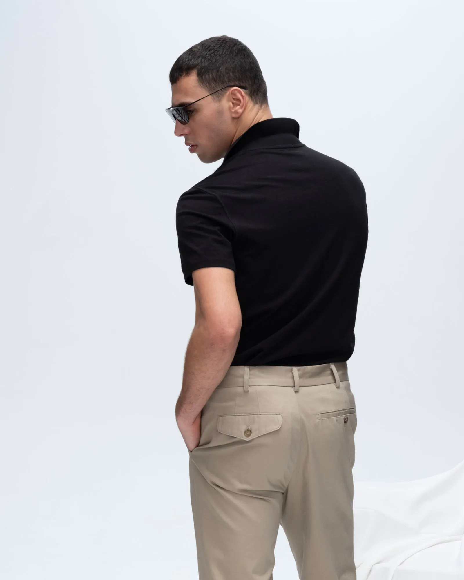 Classic Jersey Polo - Black skin friendly