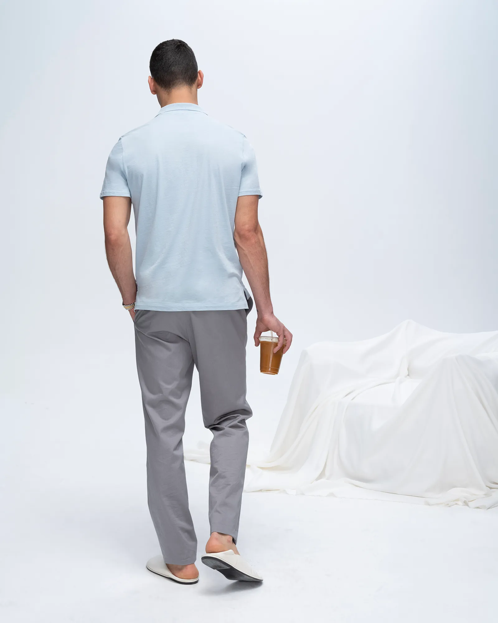 Classic Jersey Polo - Blue smart casual