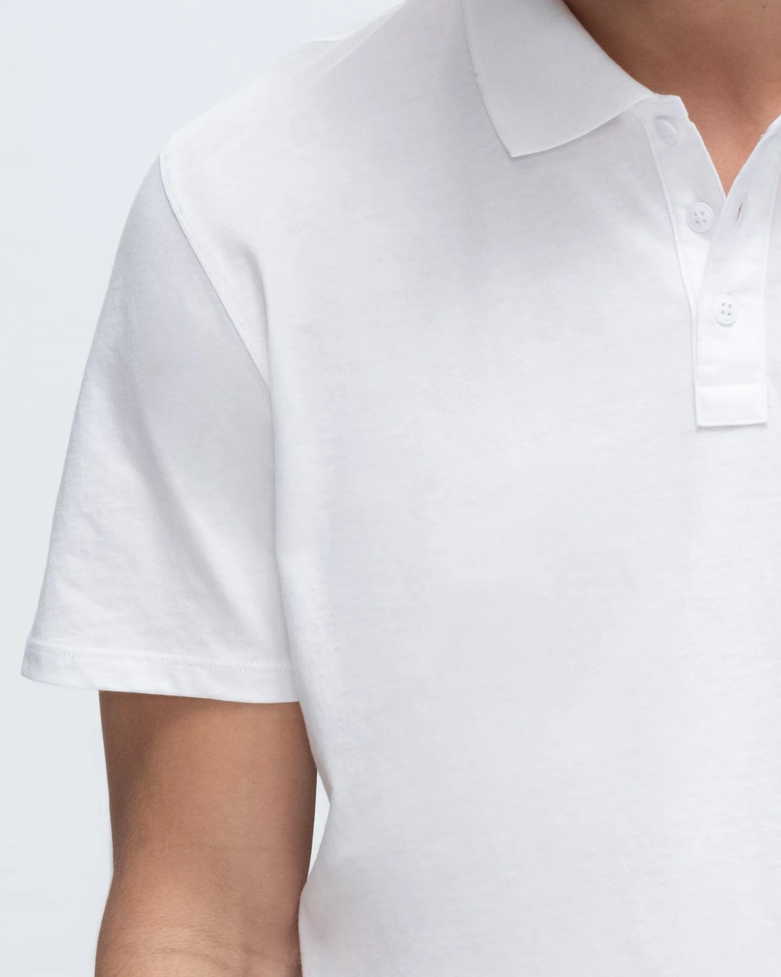 Classic Jersey Polo - White identity piece