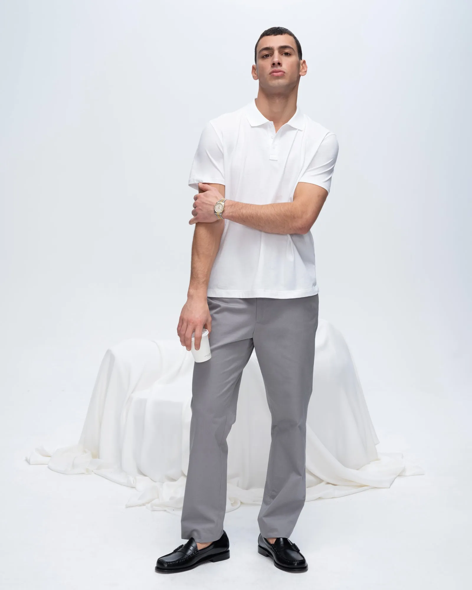 Classic Jersey Polo - White dress freedom
