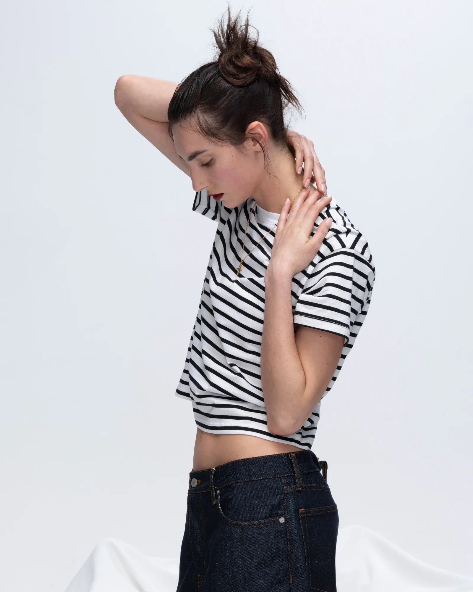 Classic Jersey Short Sleeve Boy Tee - Black/ White Stripe dream vibe