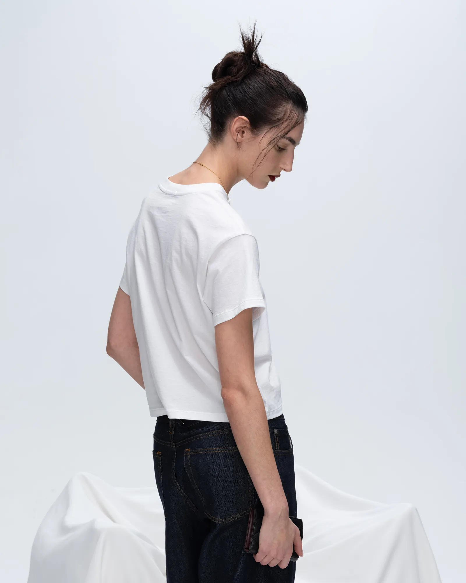 Classic Jersey Short Sleeve Boy Tee - White zen style