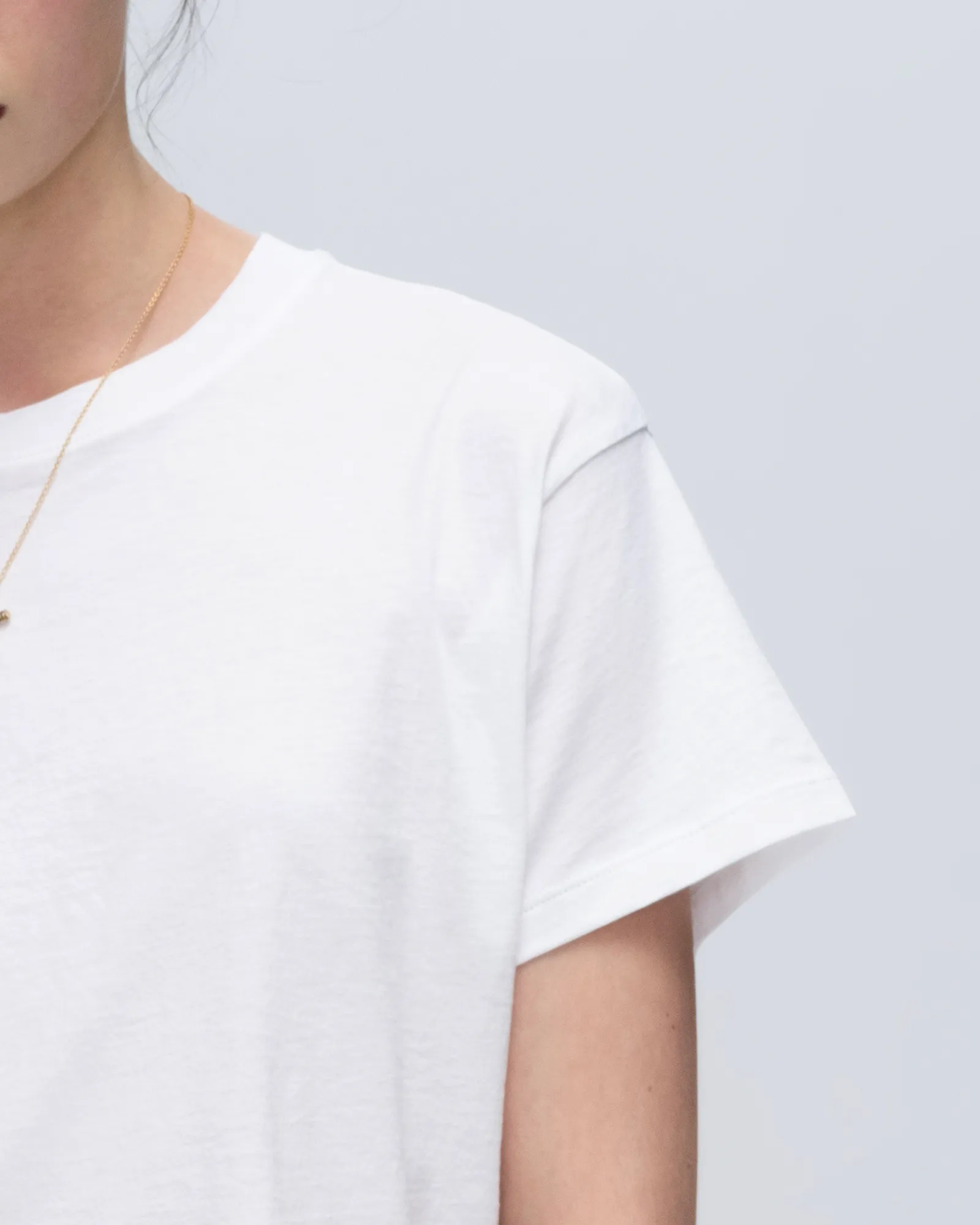 Classic Jersey Short Sleeve Boy Tee - White home stretch
