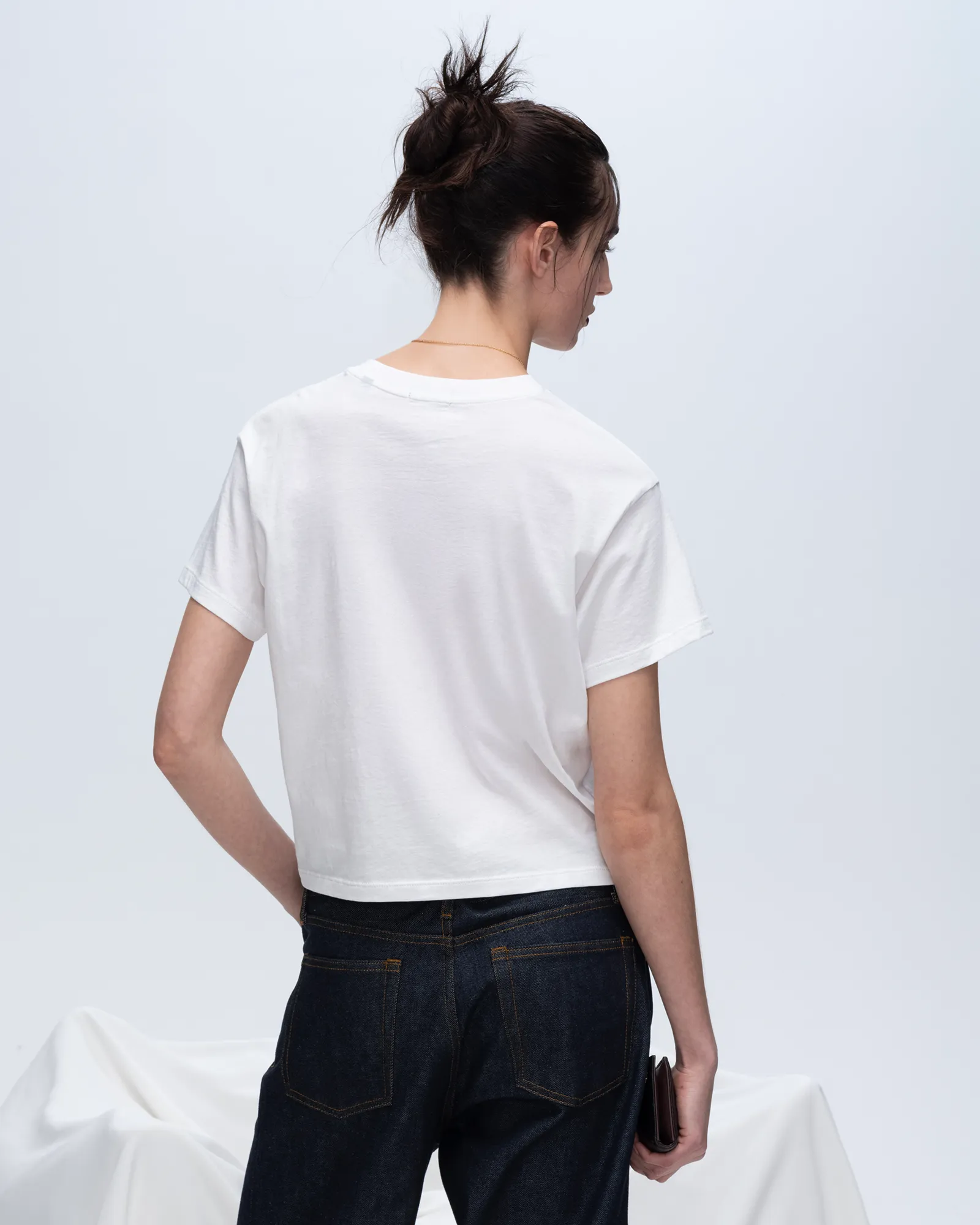 Classic Jersey Short Sleeve Boy Tee - White everyday basic
