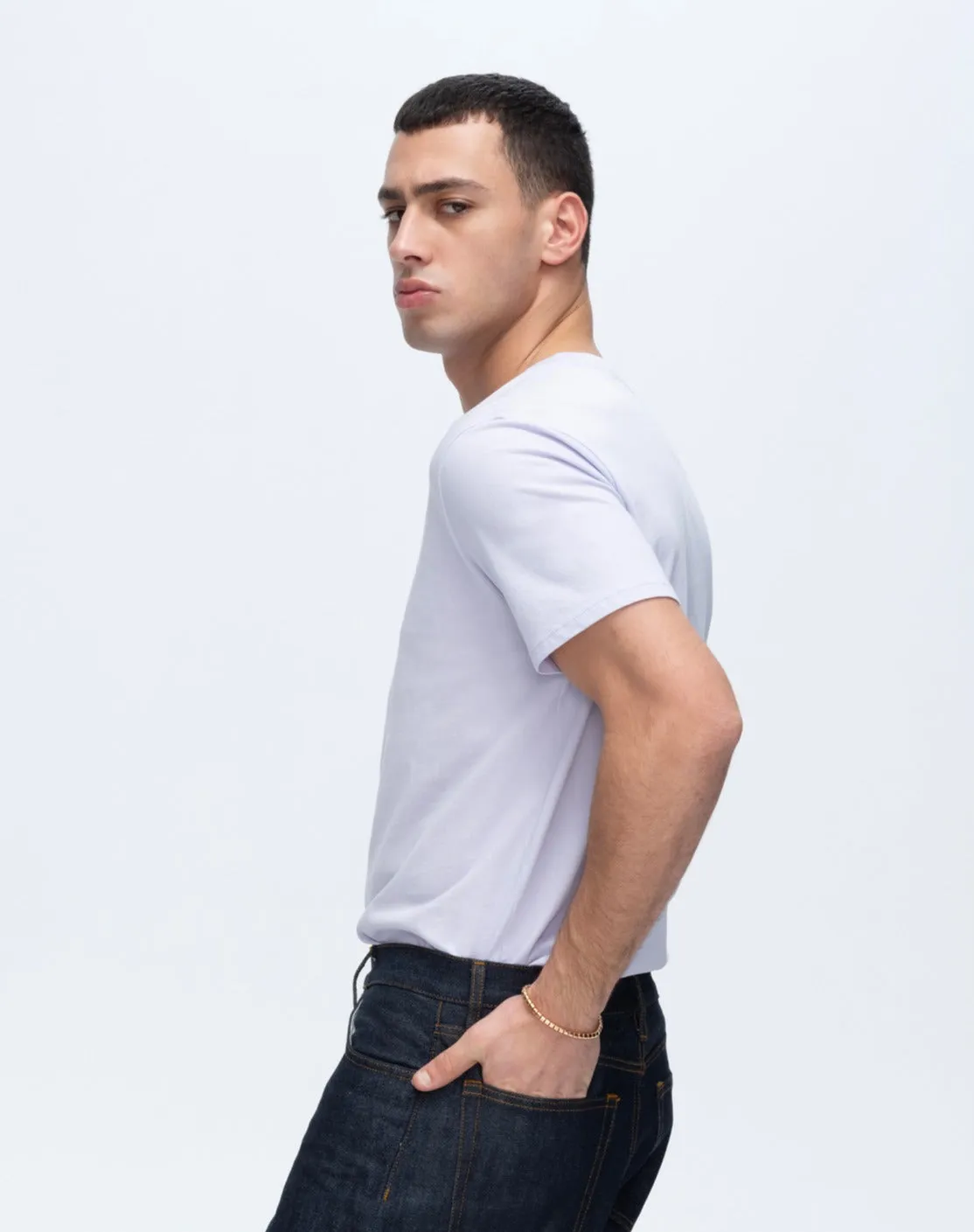 Classic Jersey Short Sleeve Crew Neck Tee - French Lavender midseason pick