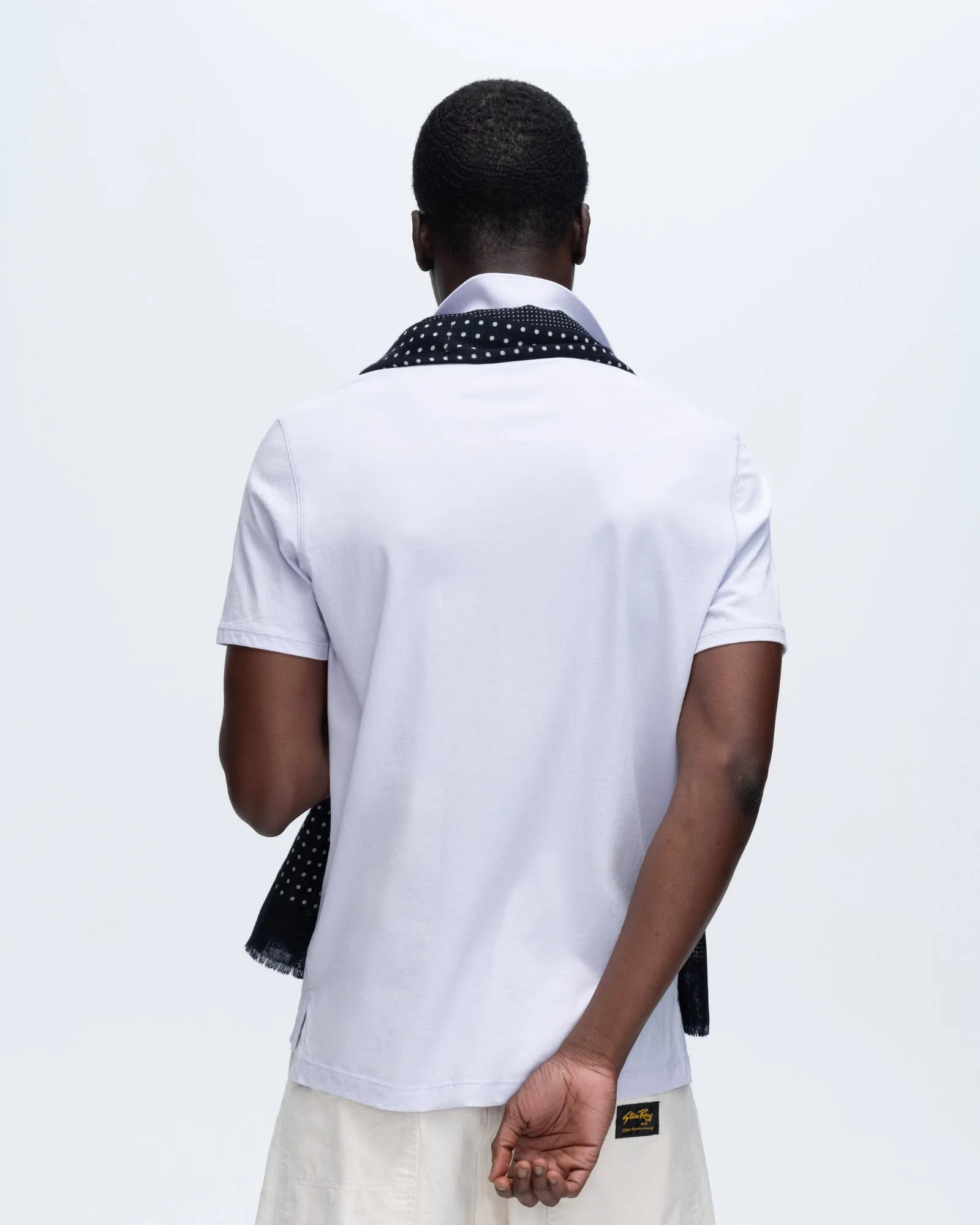 Classic Jersey Short Sleeve Polo - French Lavender relaxed edge