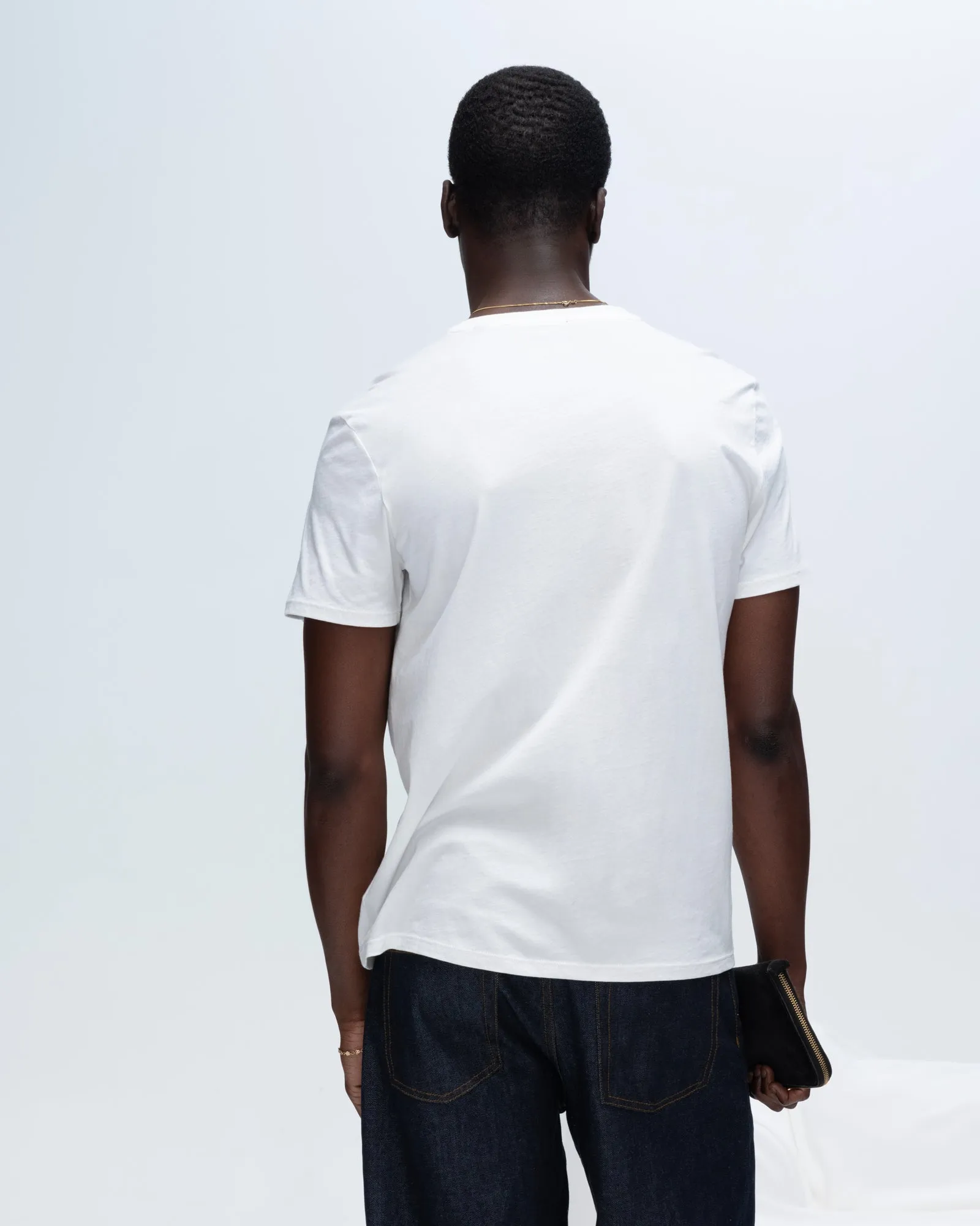 Classic Jersey V-Neck Tee - White metro style