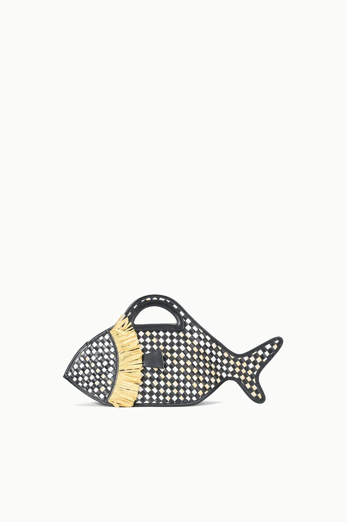 CLEO FISH BASKET BAG | BLACK NATURAL neat sort