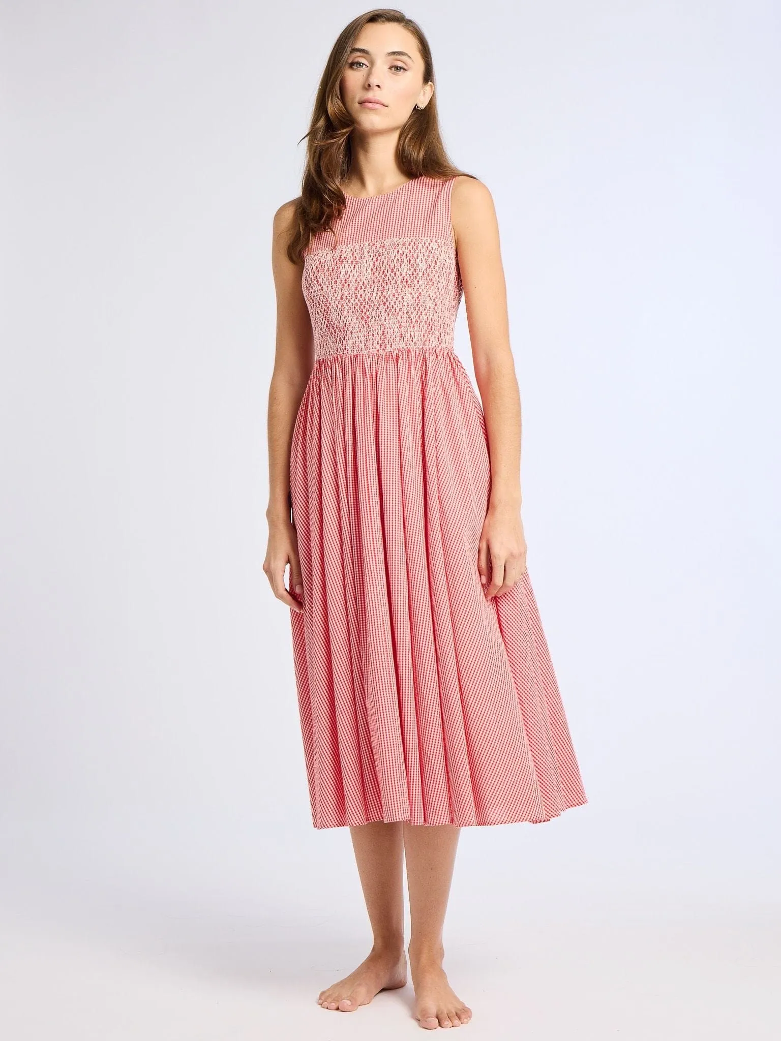 Coco Dress in Red Gingham smart charm