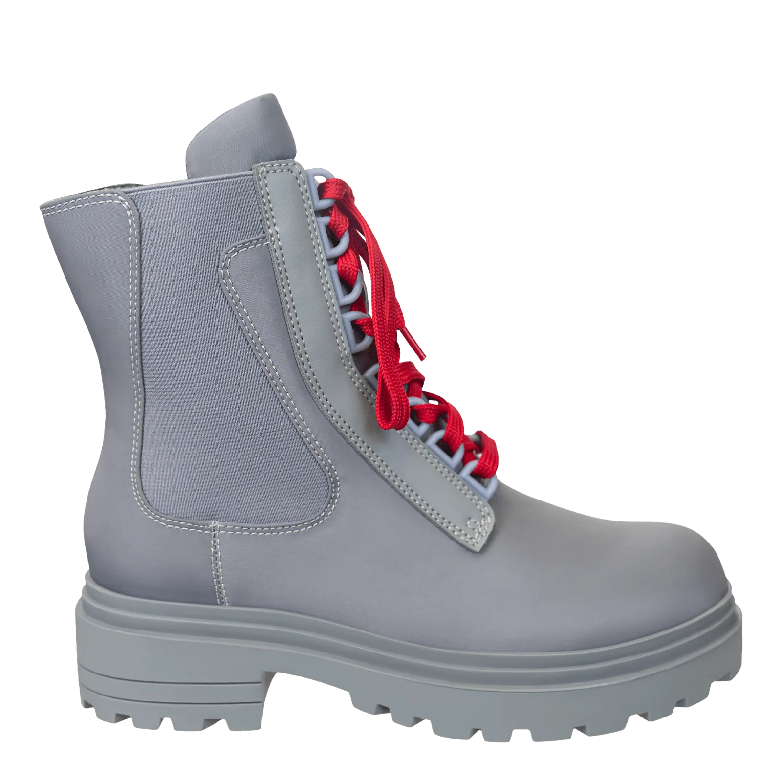 COMMANDER in GREY Combat Boots Slip grip