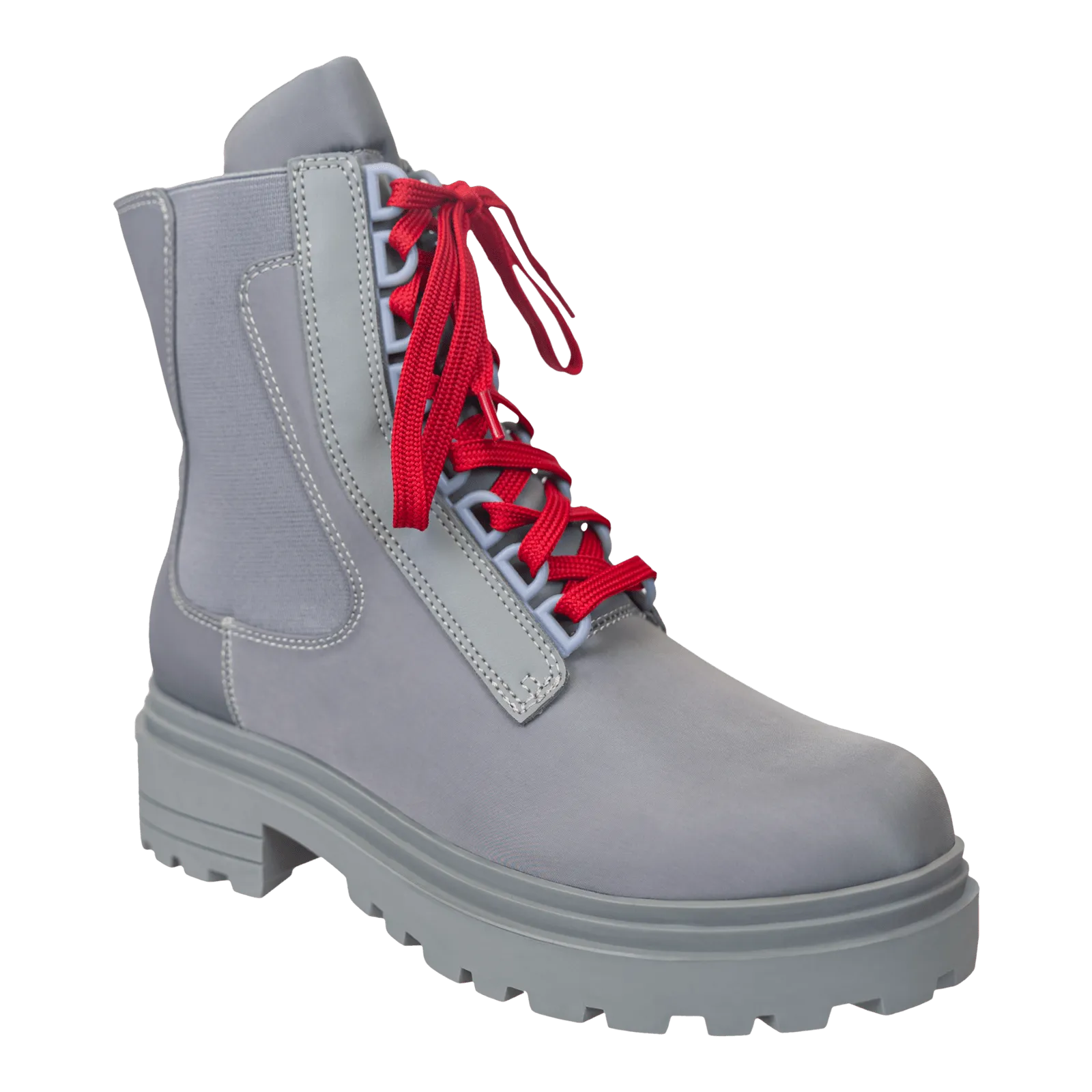 COMMANDER in GREY Combat Boots Leather tough