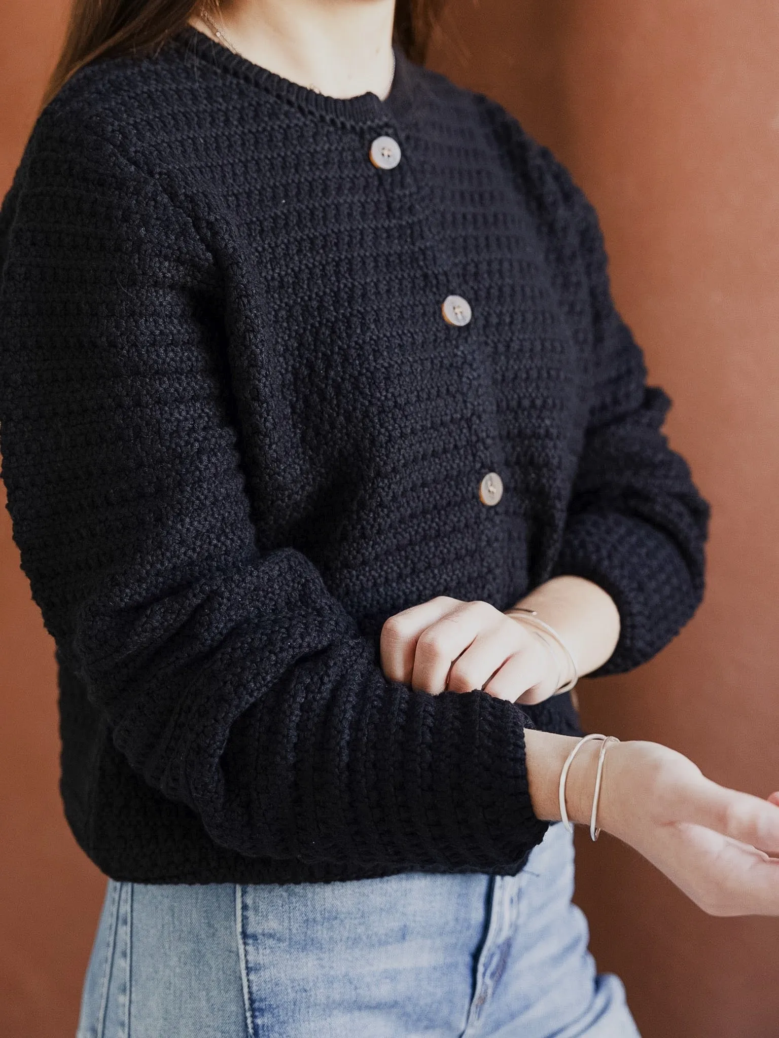 Cooper Pocket Cardigan - Black Comfy Days