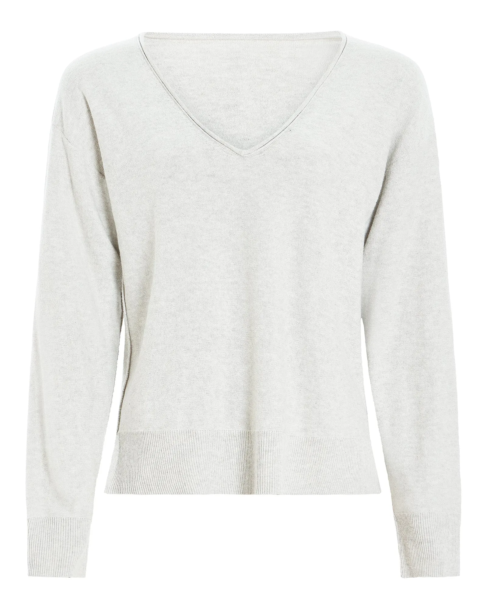 Cotton Cashmere Boxy V-Neck Sweater - H.Silver Fall Vibes