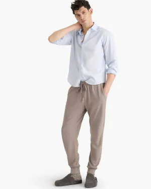 Cotton Poplin Button Down Shirt - Light Blue effortless pick