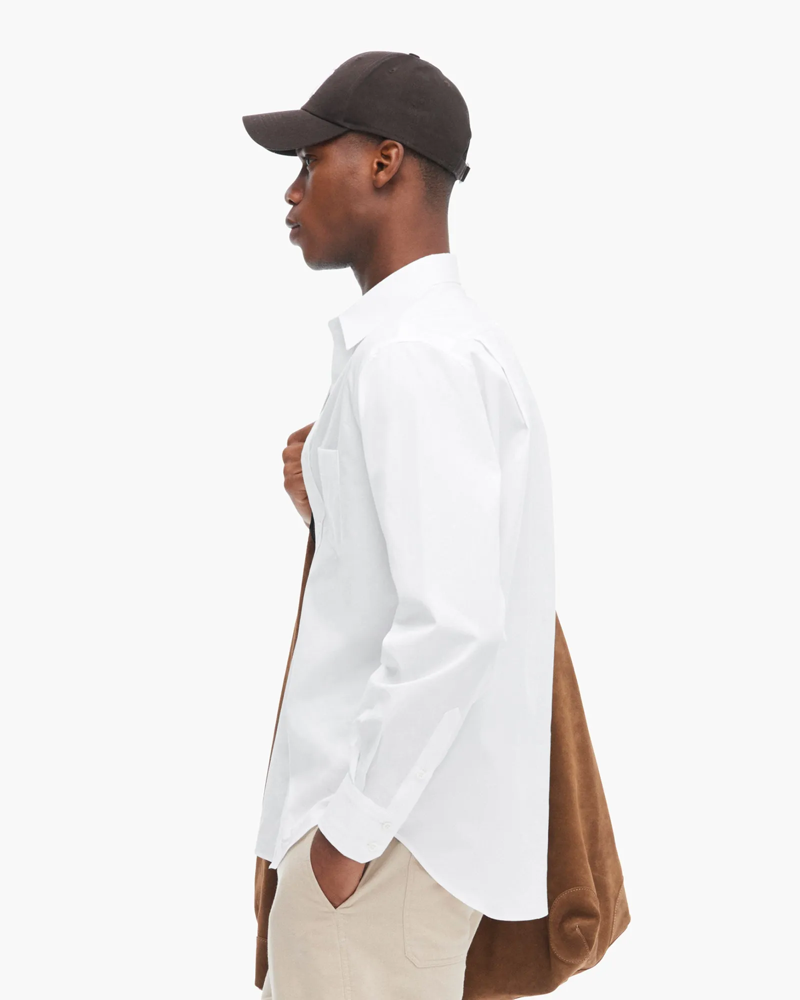 Cotton Poplin Button Down Shirt - White luxe basic