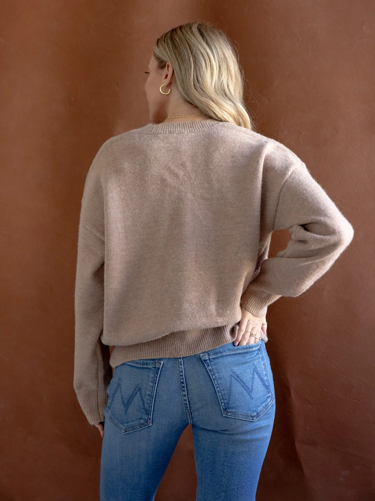 Crewneck Bow Sweater Fall Days