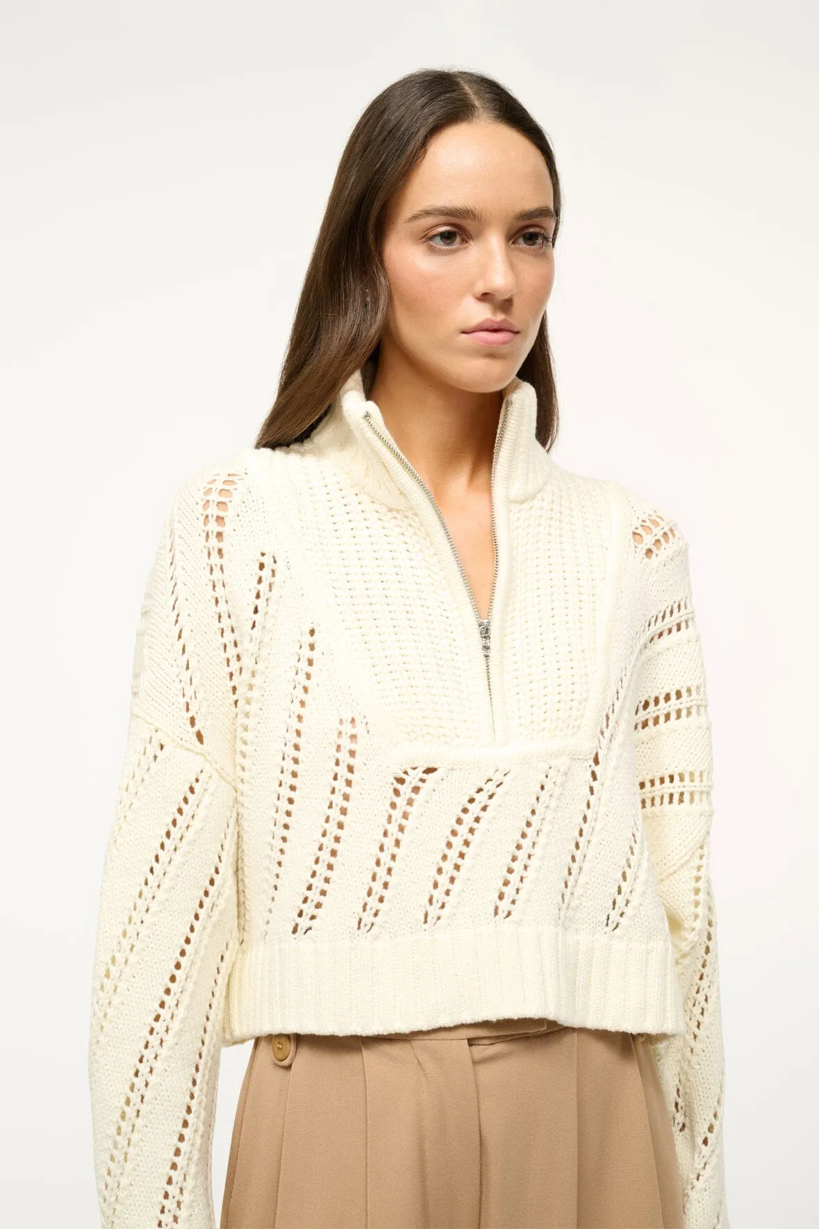CROPPED HAMPTON SWEATER | IVORY Quiet Style