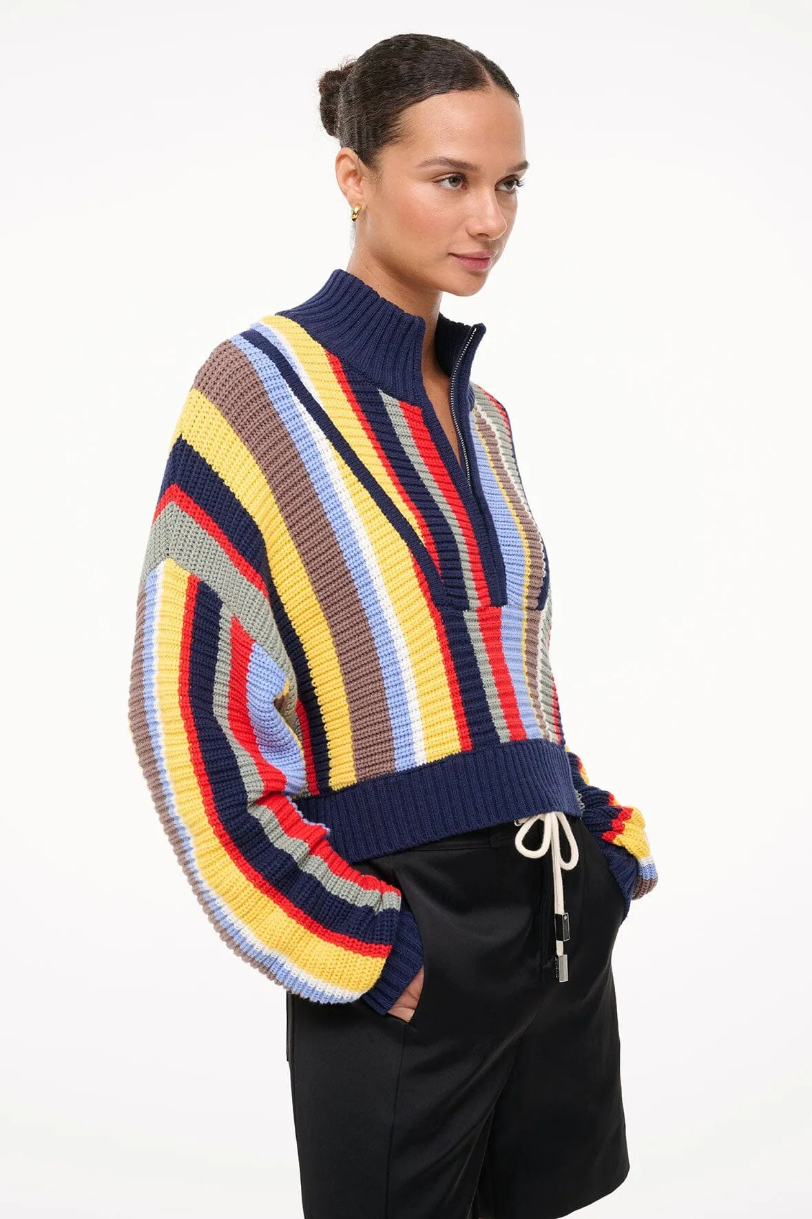 CROPPED HAMPTON SWEATER | MARKET STRIPE Winter Flow